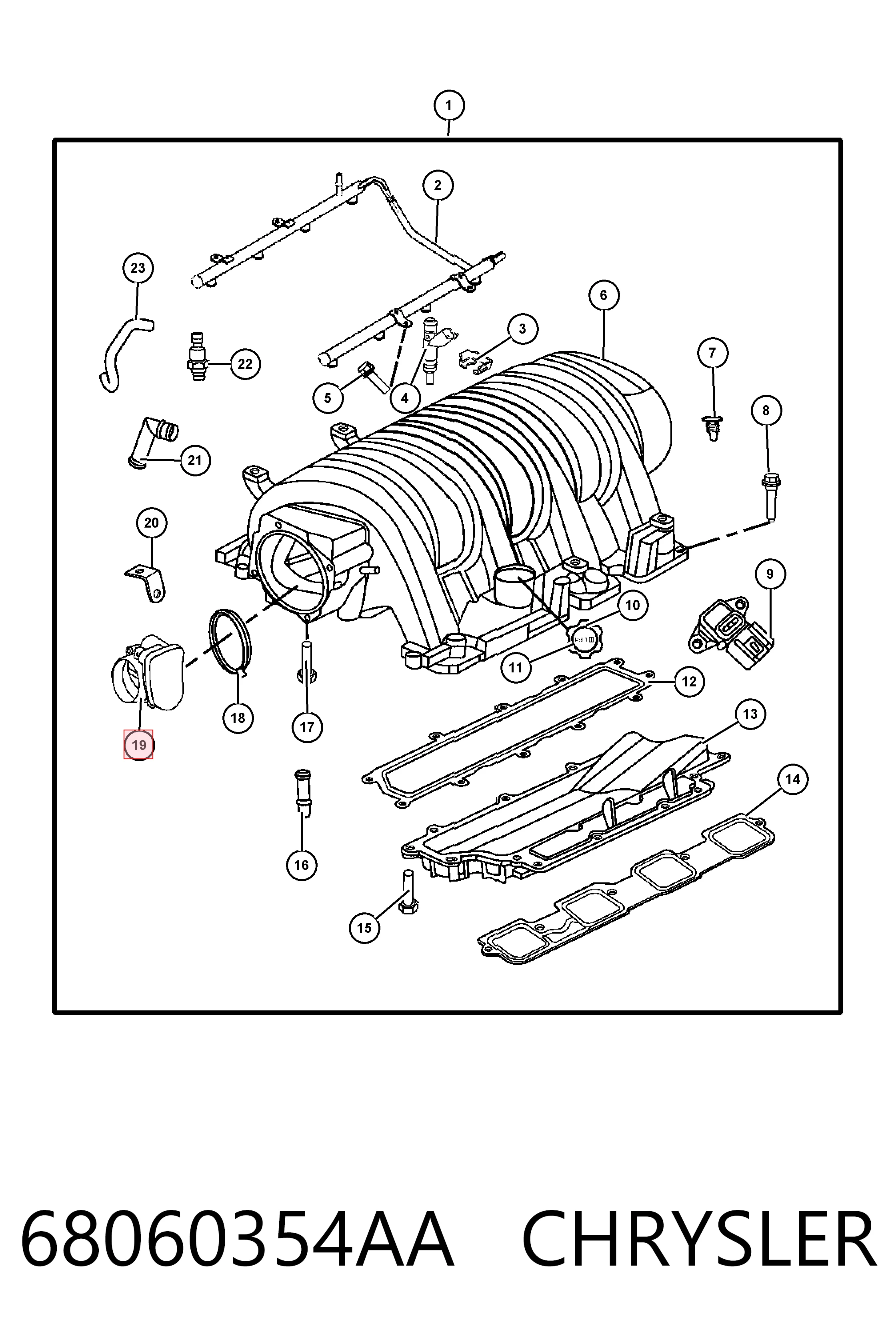 68060354AA Chrysler Дросільна заслінка в зборі