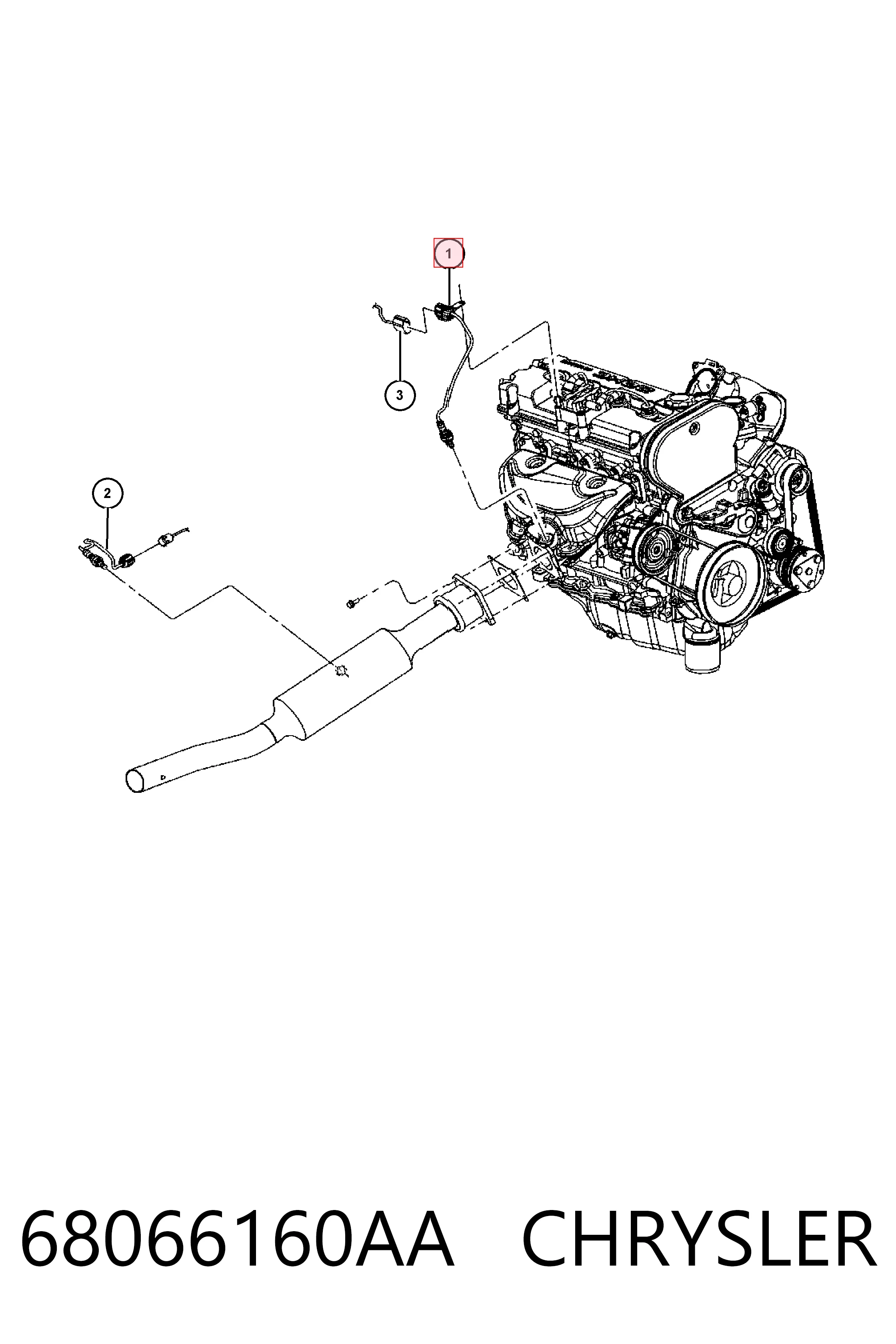 68066160AA Chrysler Датчик кисню