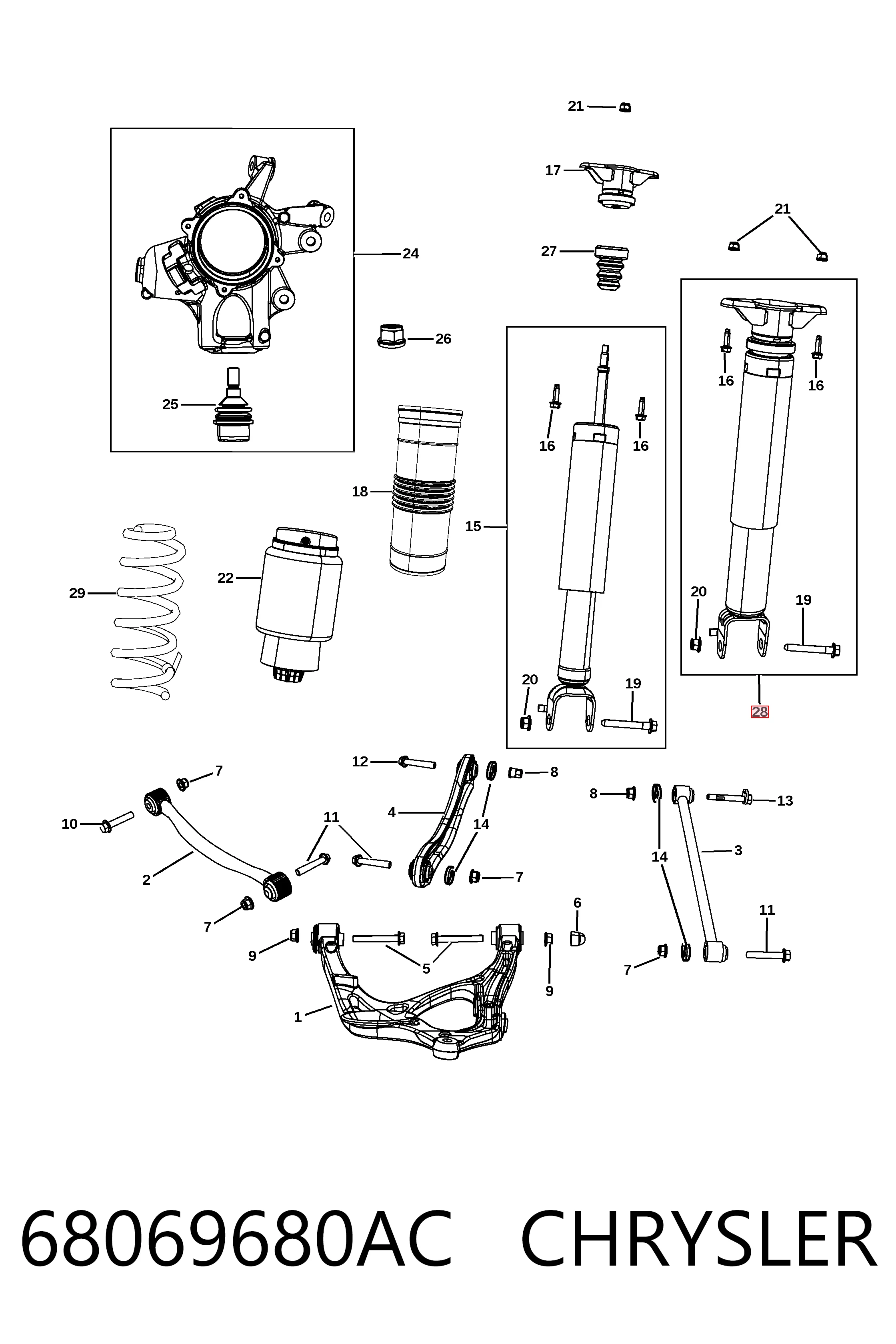 K68069680AD Fiat/Alfa/Lancia Амортизатори задні