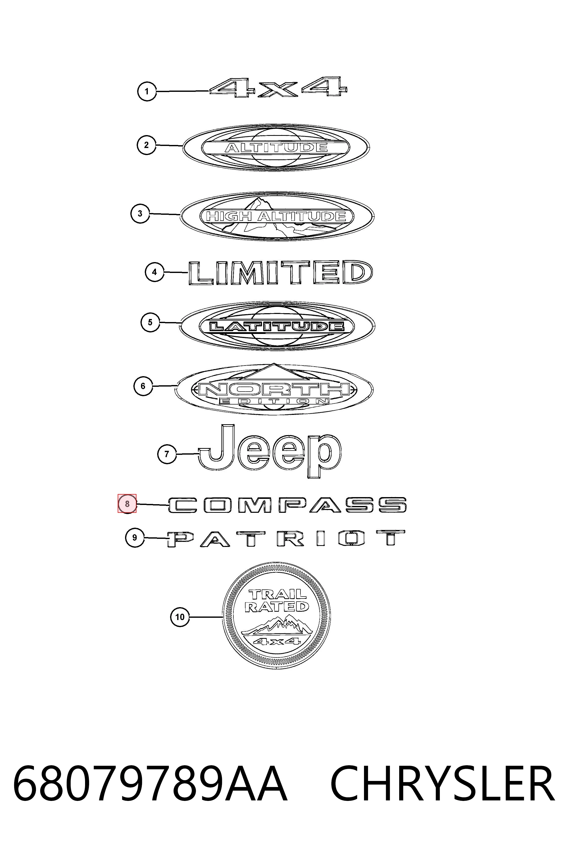 68079789AA Chrysler 