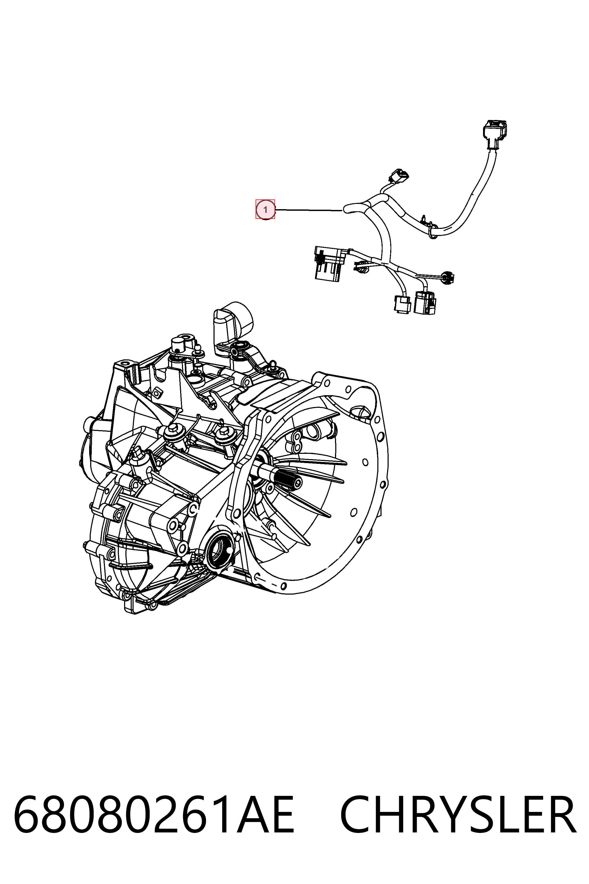Джгут дротів АКПП K68080261AF Fiat/Alfa/Lancia