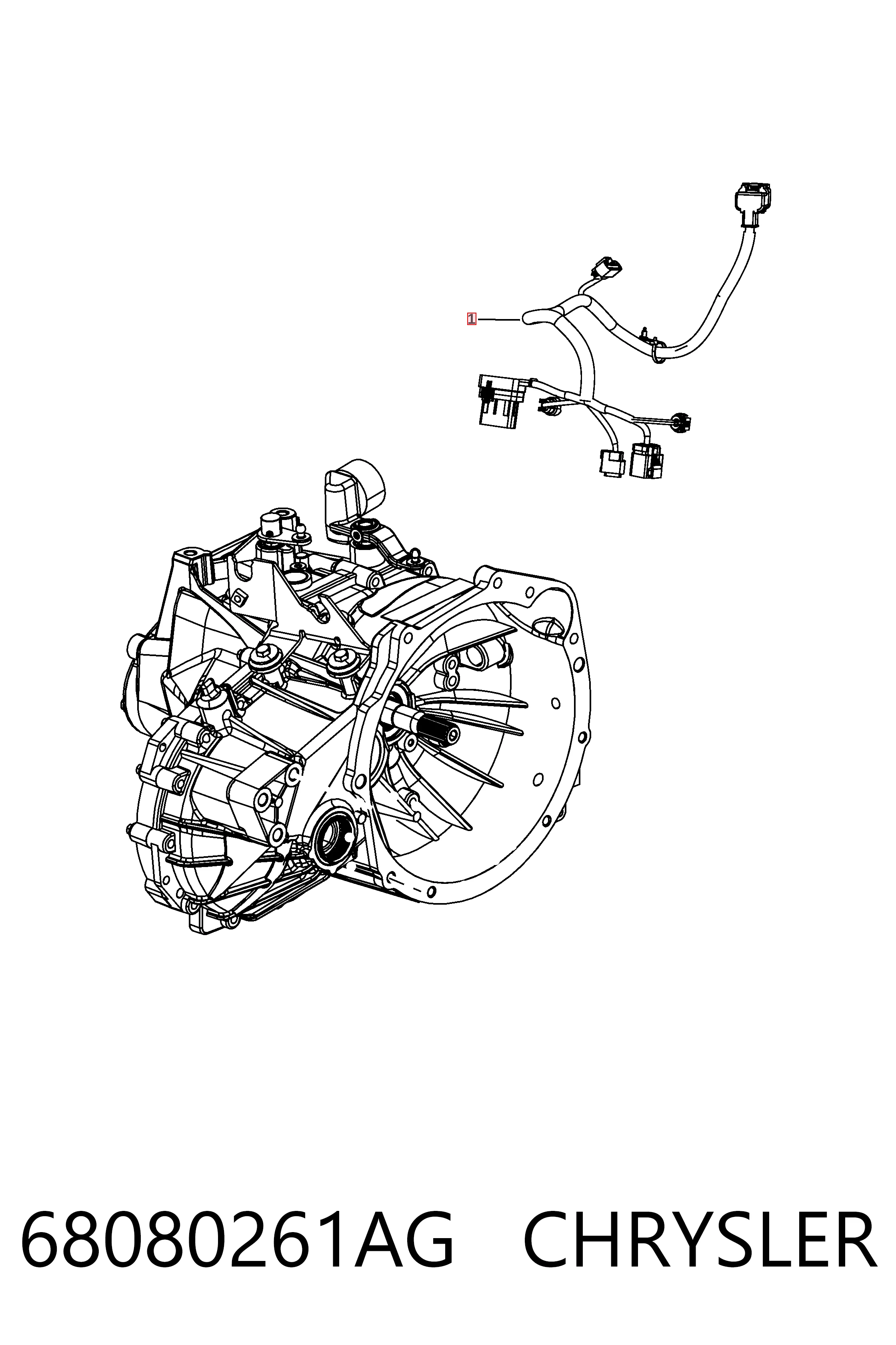K68080261AF Fiat/Alfa/Lancia Джгут дротів АКПП