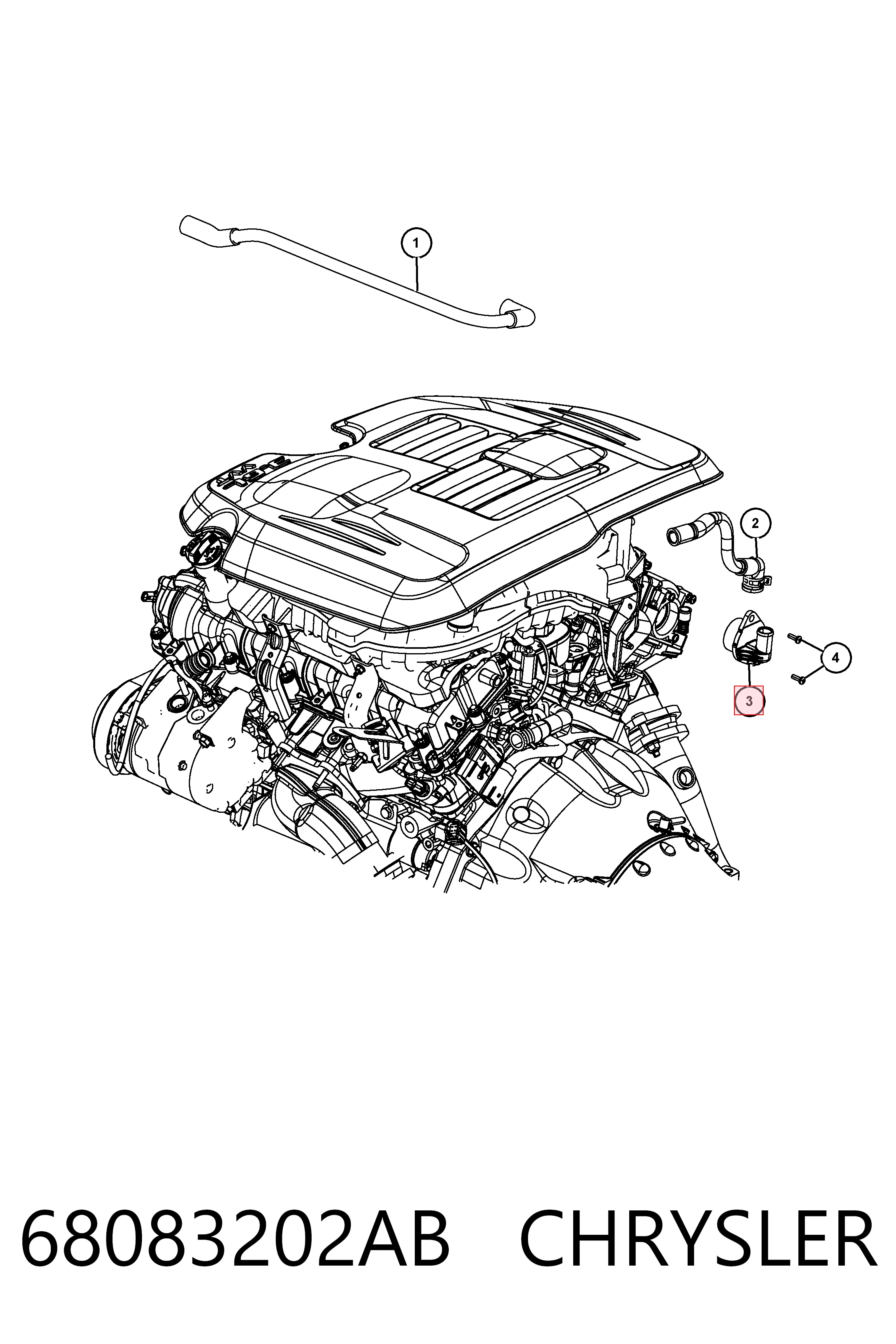 68083202AB Chrysler Клапан PCV (вентиляції картерних газів)