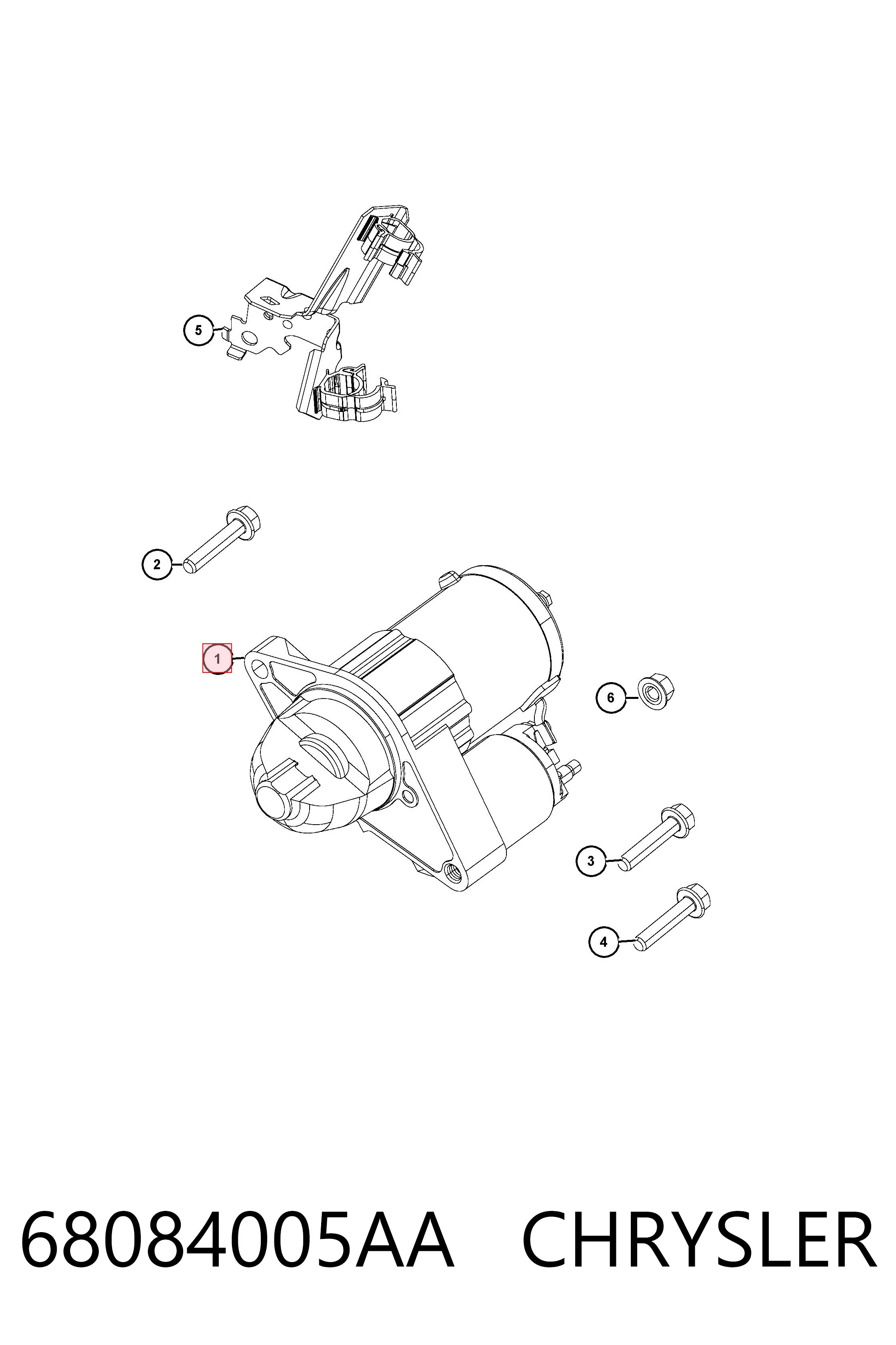 68084005AA Chrysler Стартер двигуна
