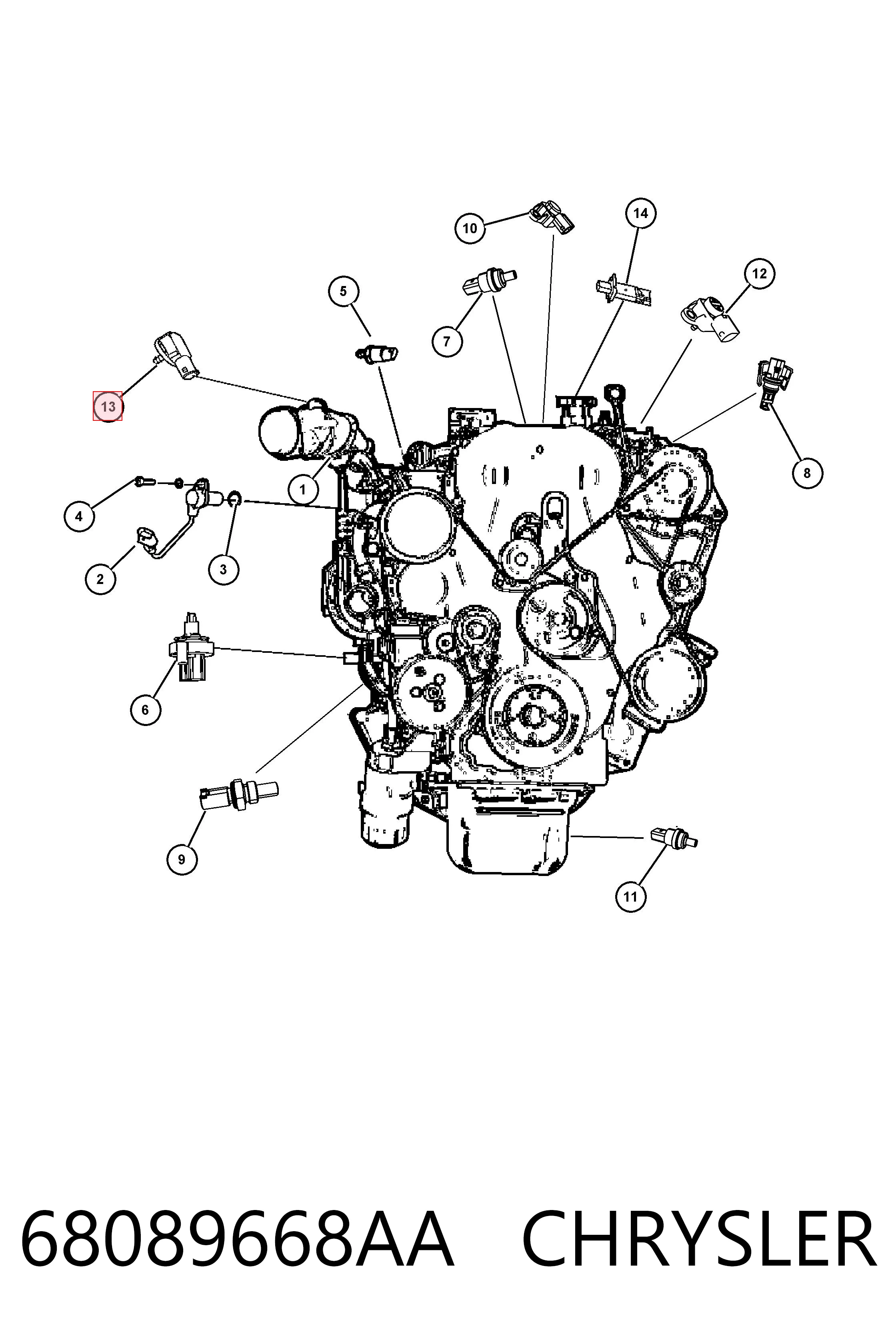 68089668AA Chrysler 