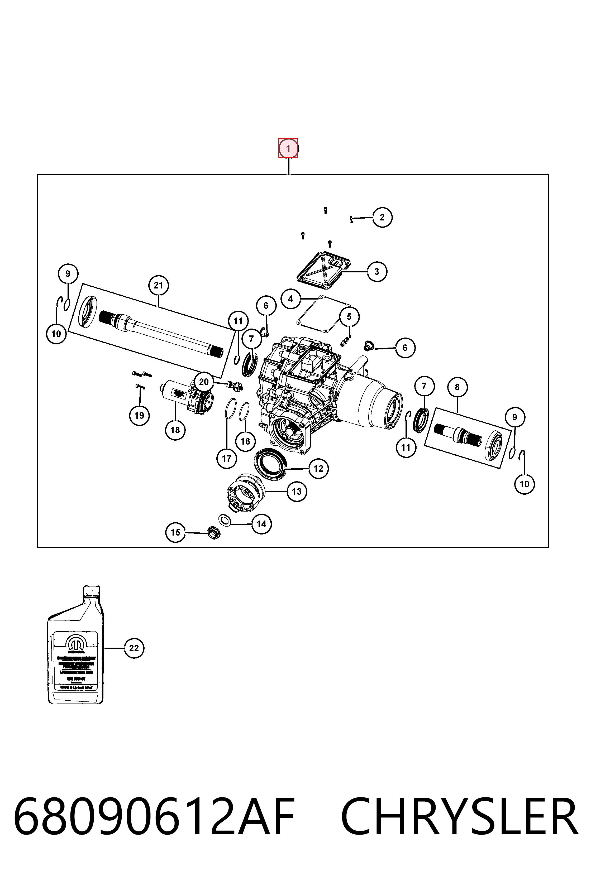 Диференціал задній K68306795AB Fiat/Alfa/Lancia