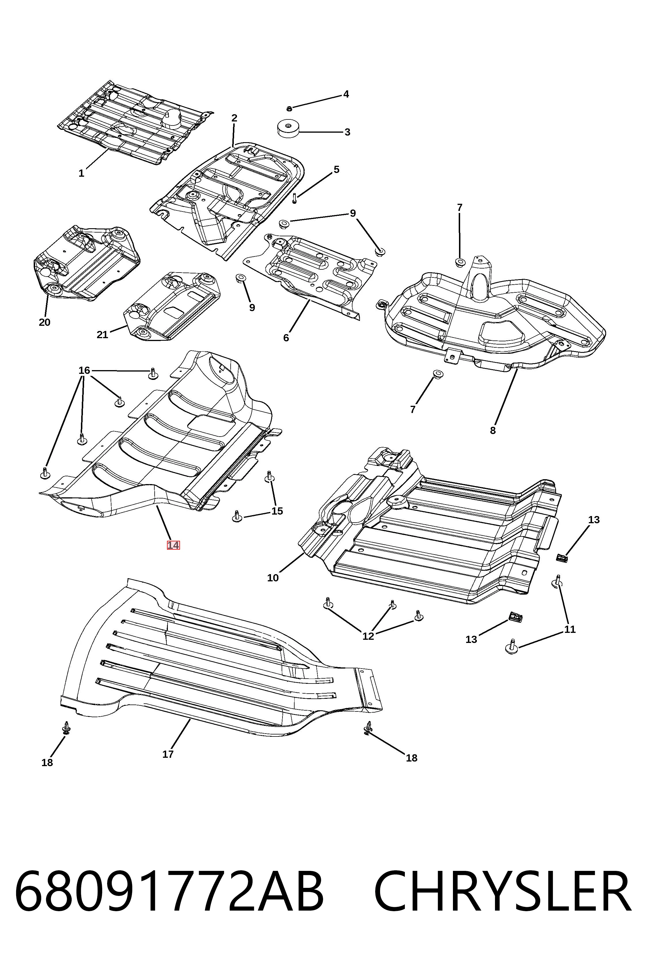 Захист моторного відсіку KLARKSONAS PCR60008P ціна, від 20.43 USD