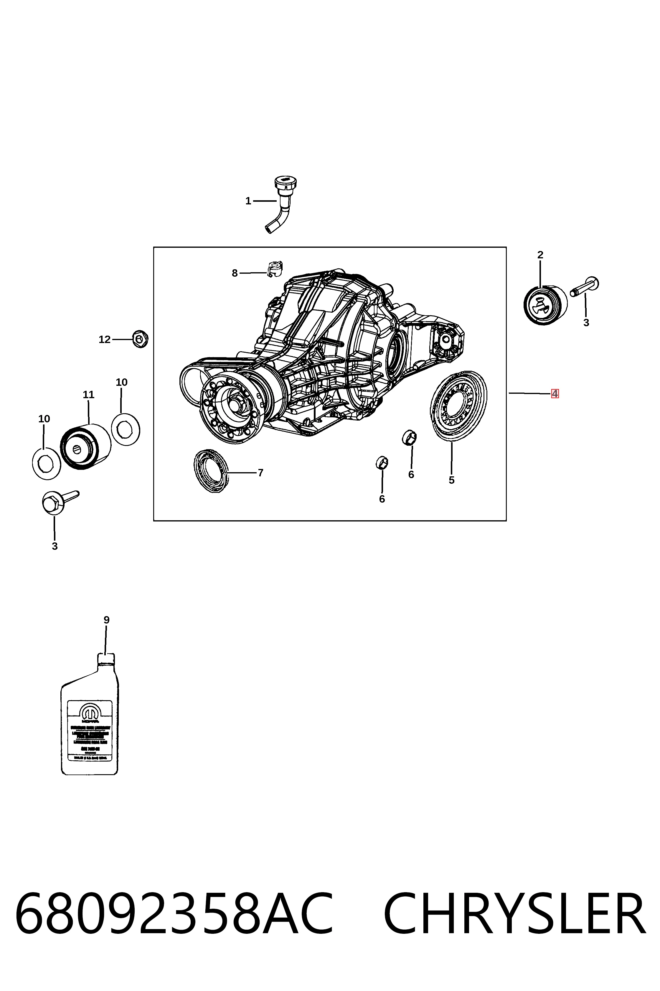 K68378940AB Fiat/Alfa/Lancia Задній редуктор