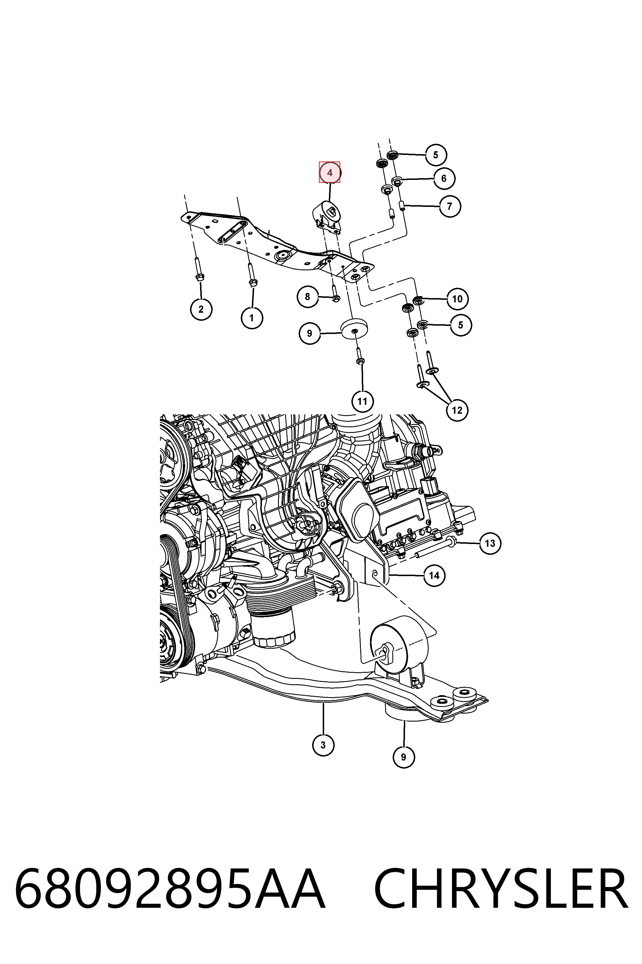 68092895AA Chrysler 