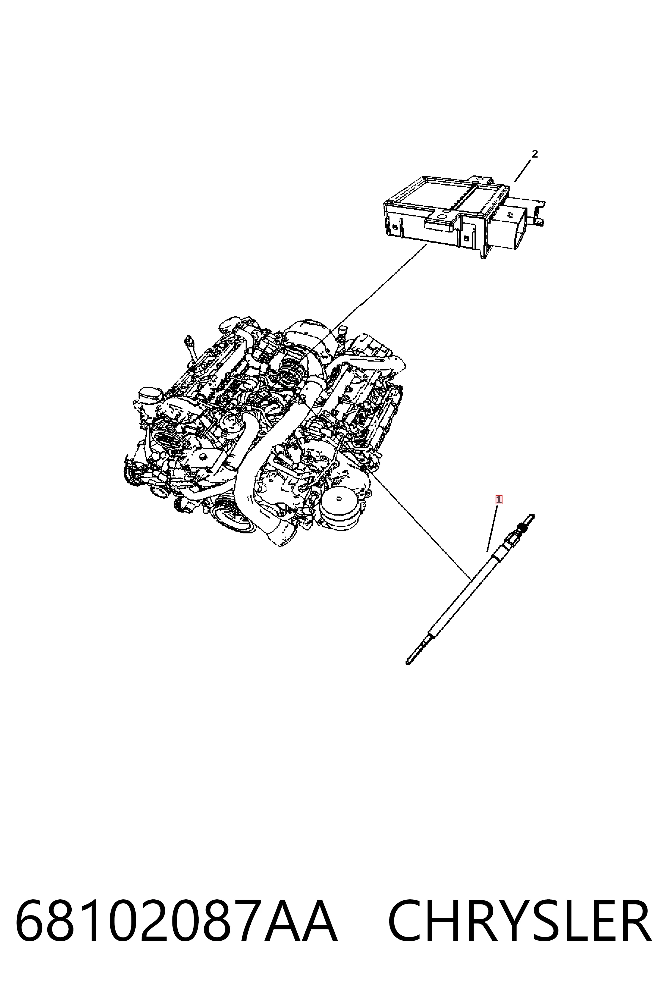 68102087AA Chrysler Свічки розжарювання