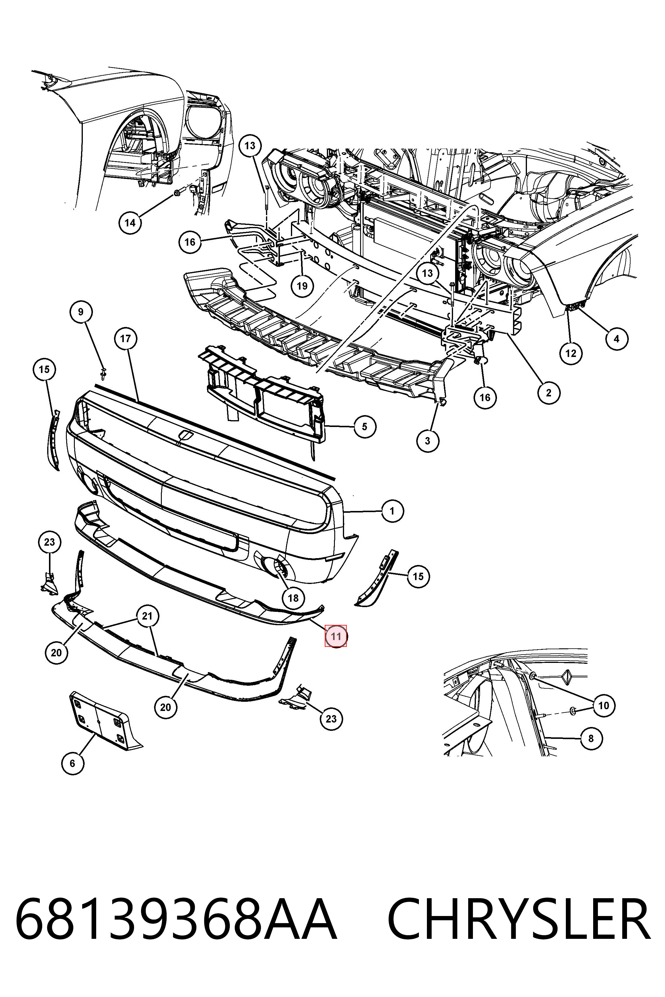 68139368AA Chrysler 
