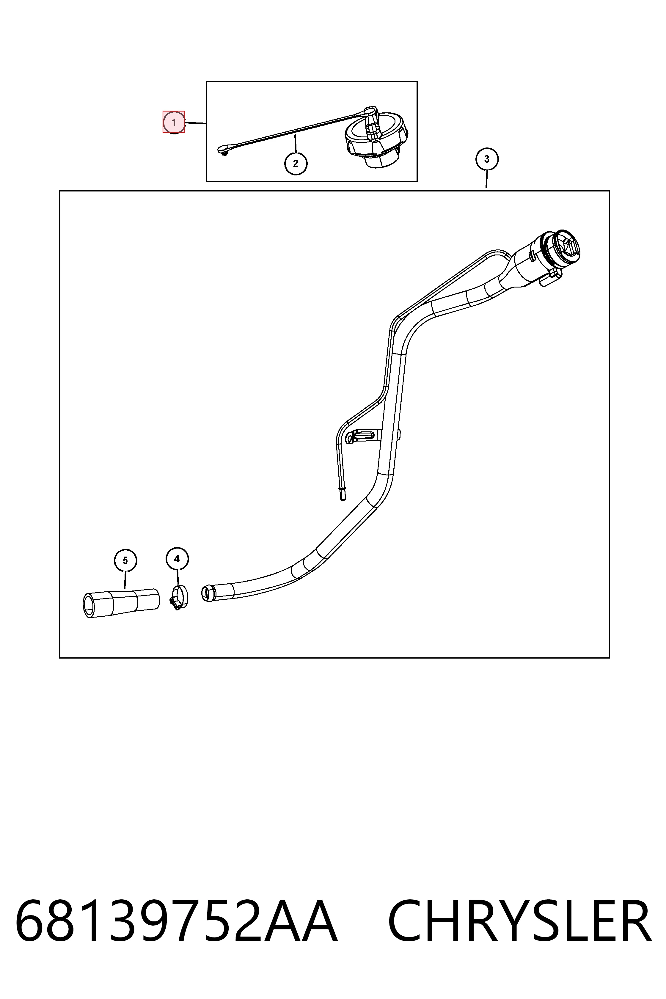 Купити K52030389AB Fiat/Alfa/Lancia Пробка бензобака