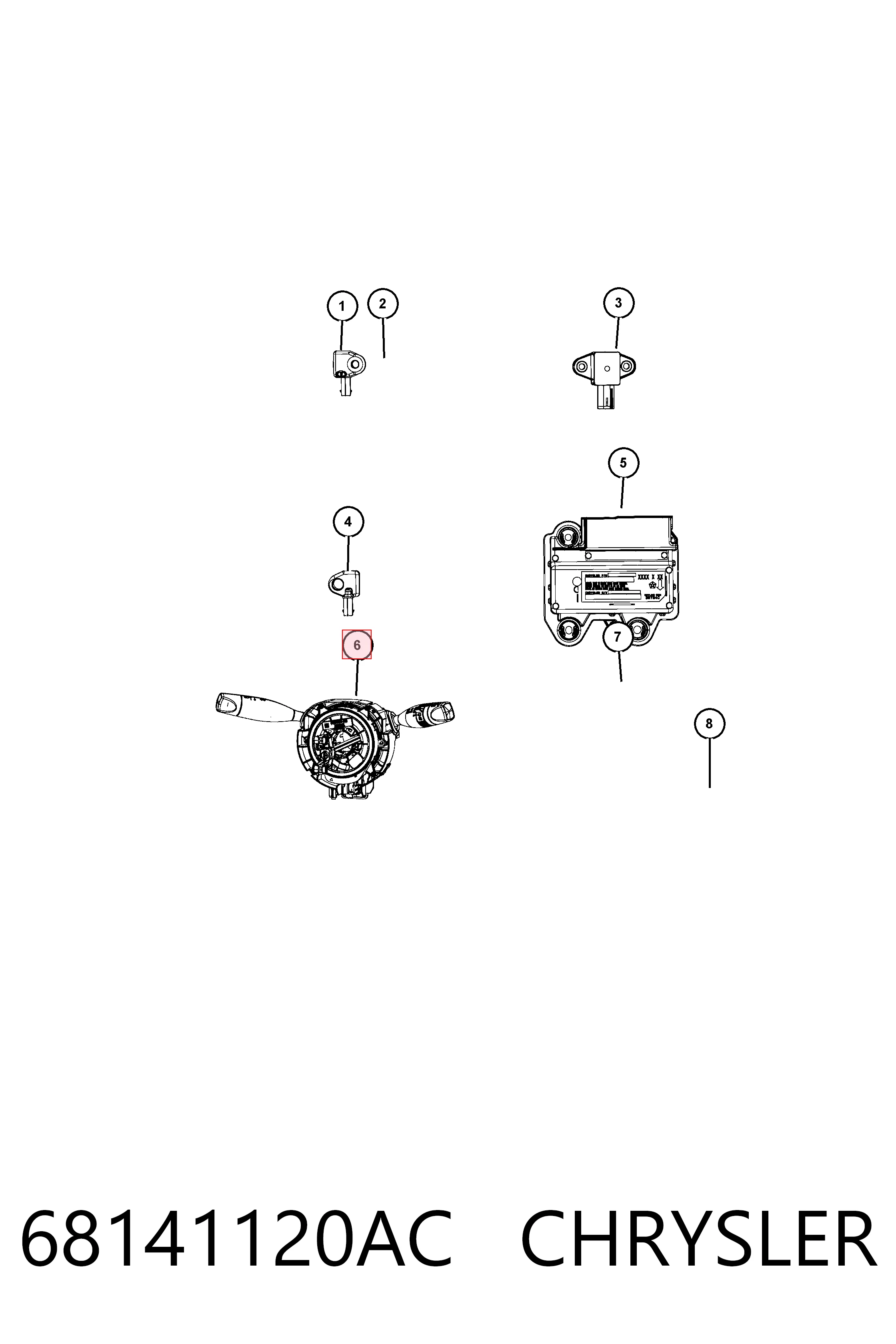 K68141120AF Fiat/Alfa/Lancia Перемикач підрульовий
