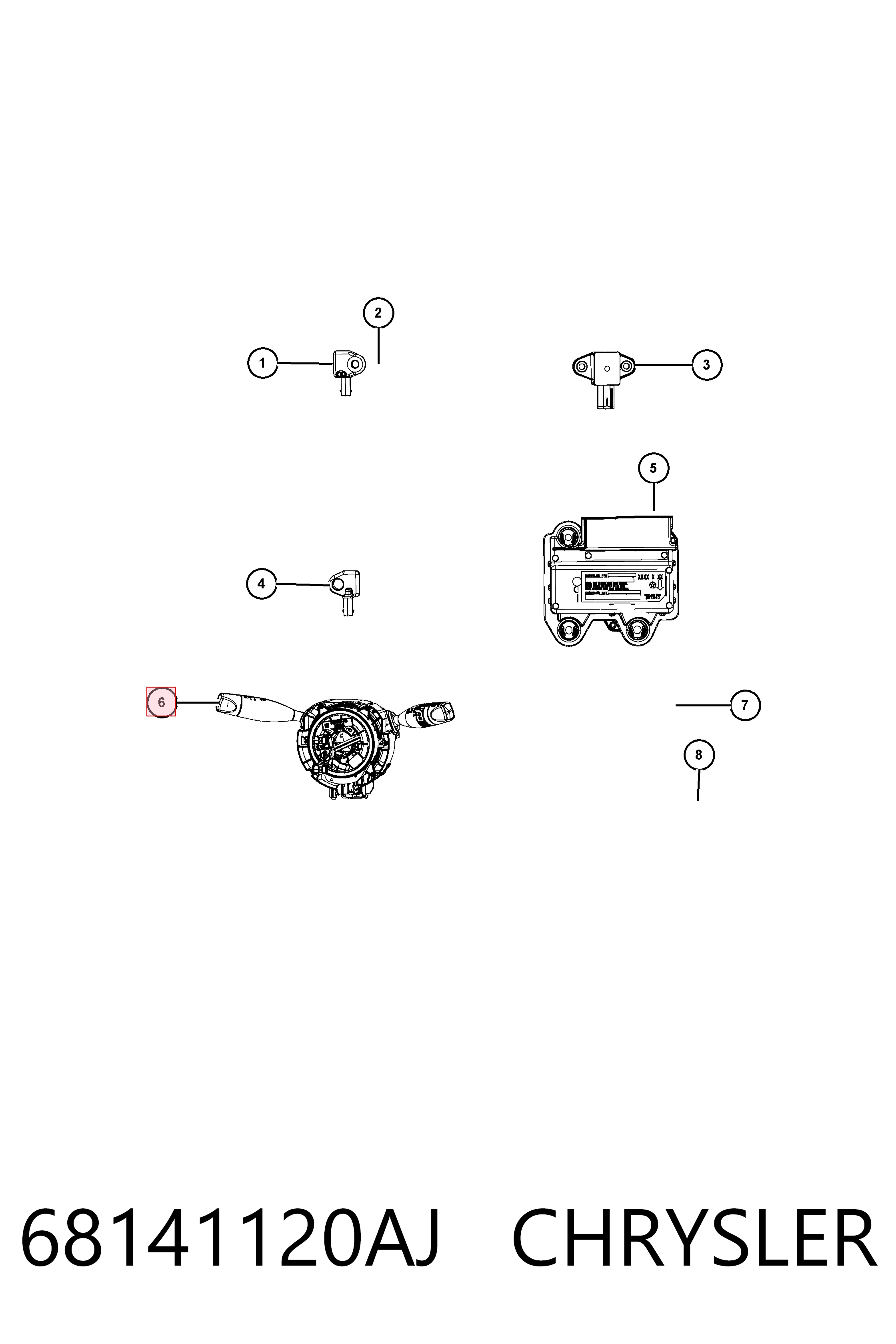 Купити K68141120AF Fiat/Alfa/Lancia Підрульовий перемикач