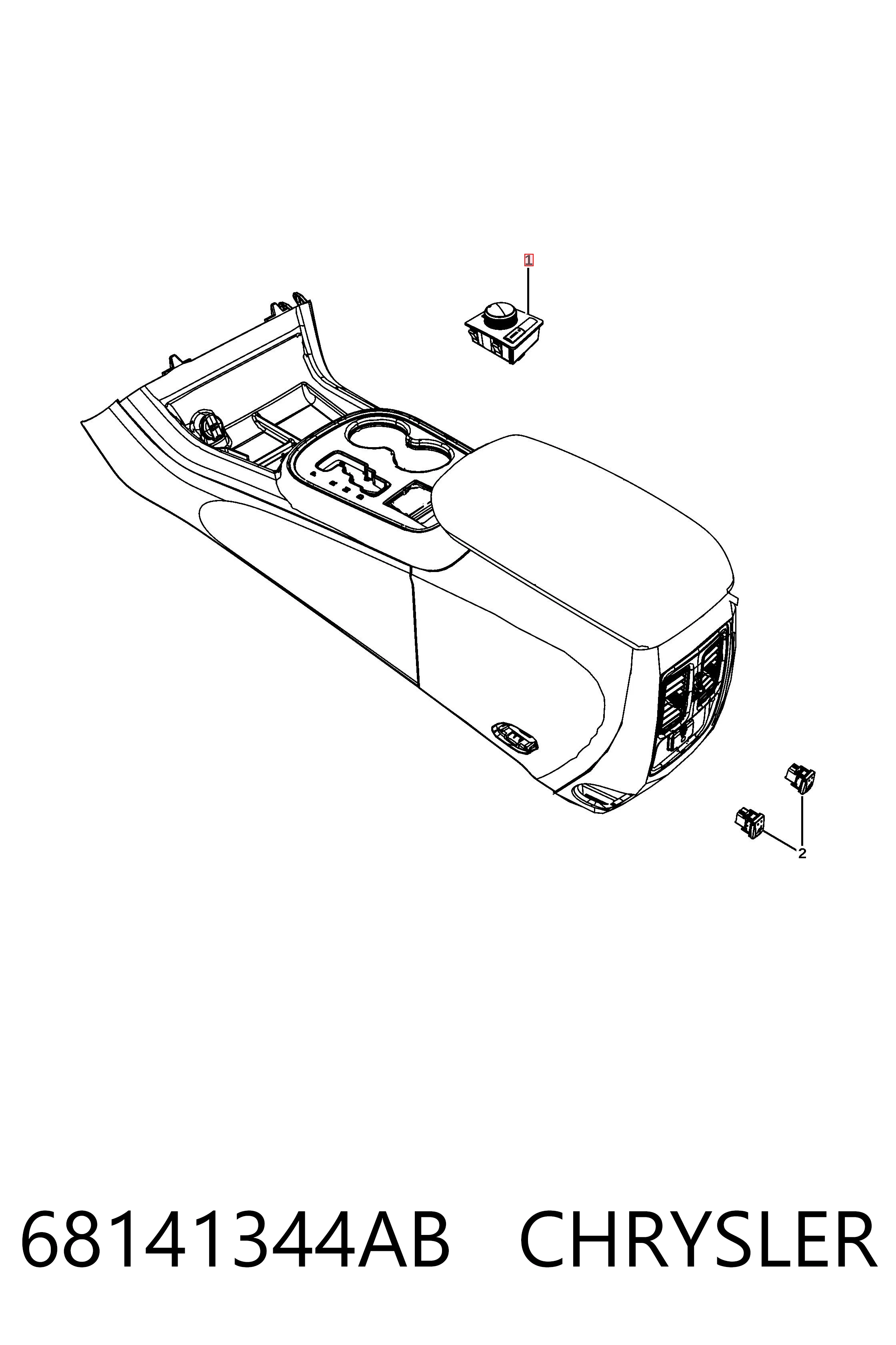 68141344AB Chrysler Перемикач режимів КПП