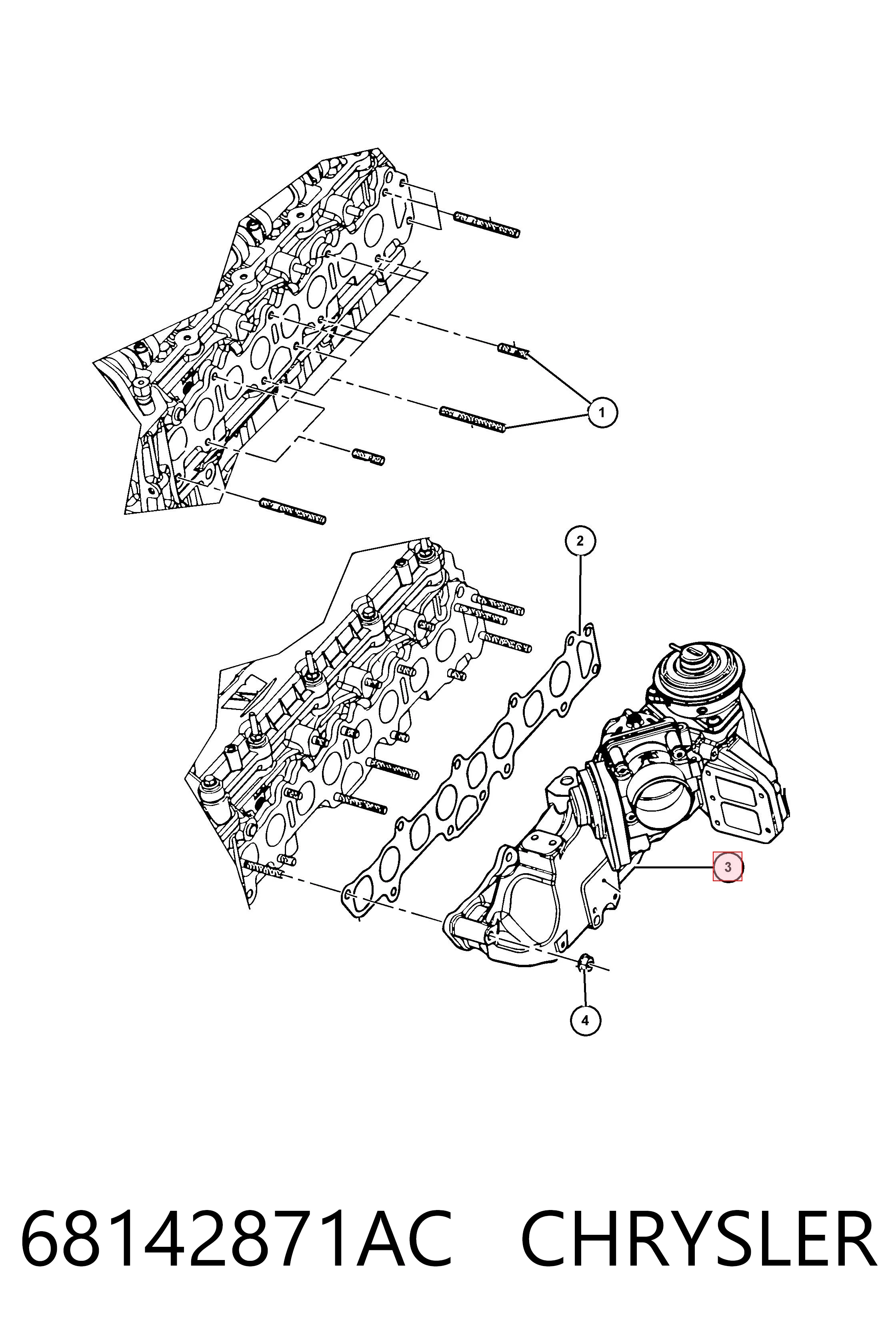 68142871AC Chrysler Колектор впускний