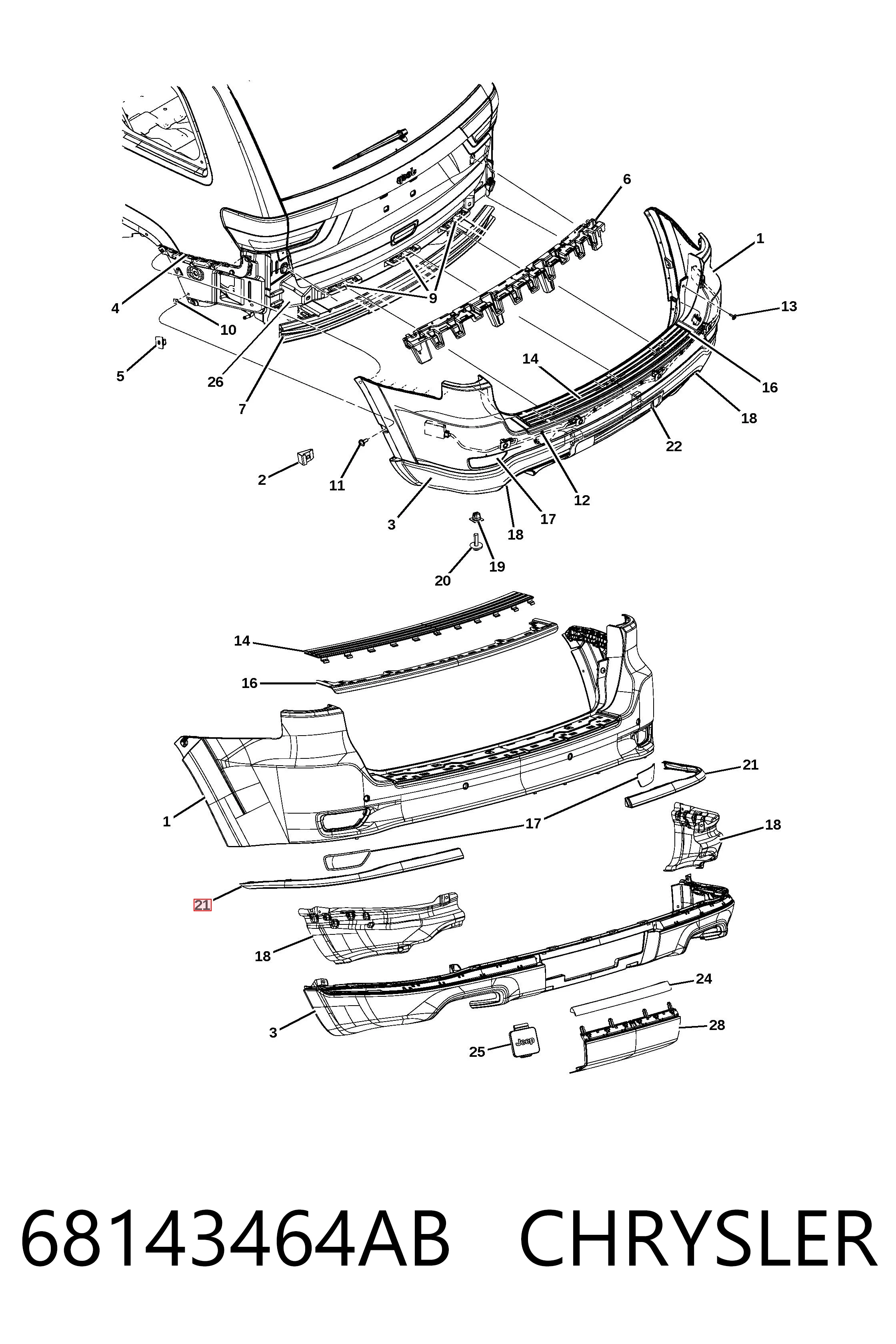 68143464AB Chrysler 