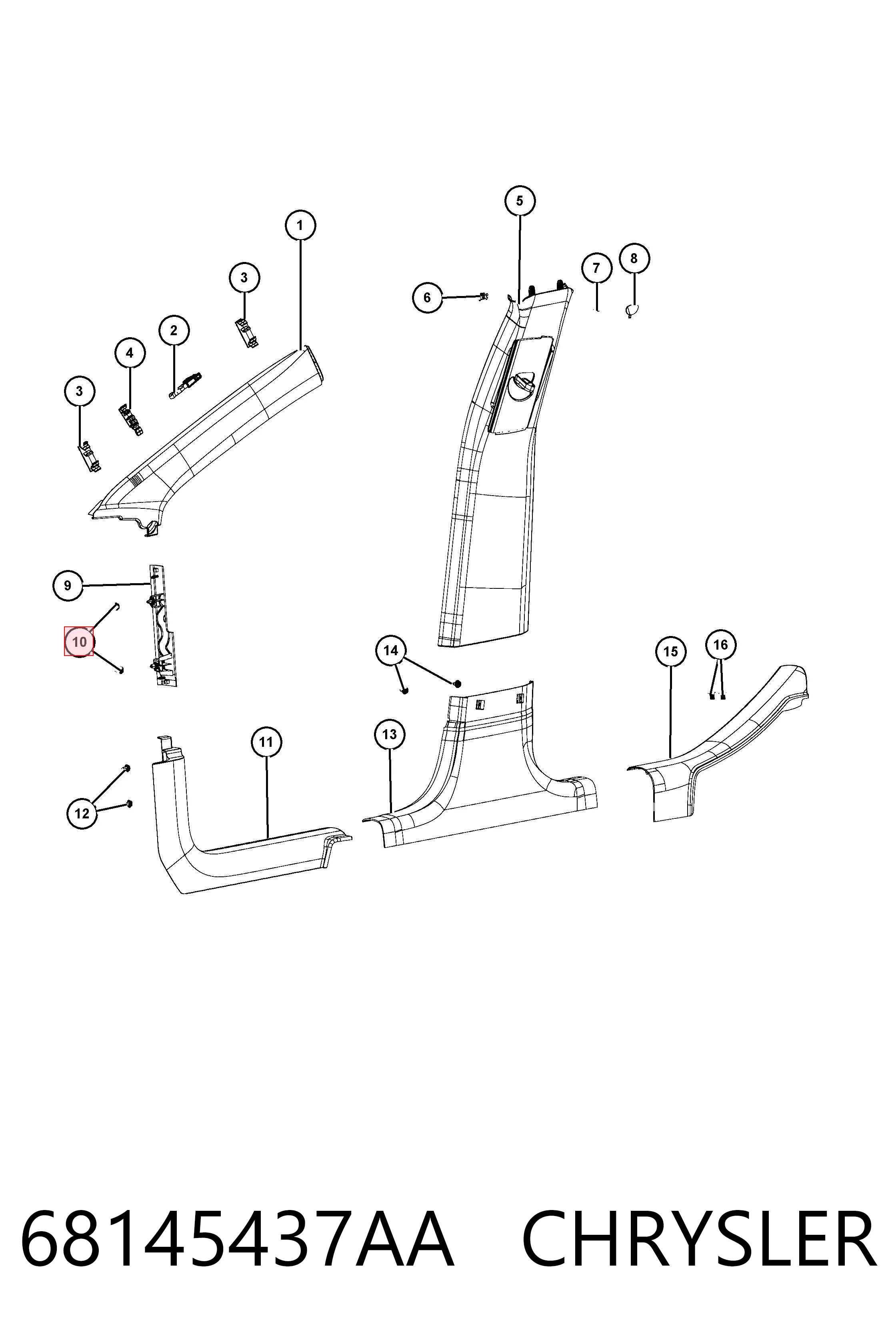 68145437AA Chrysler 