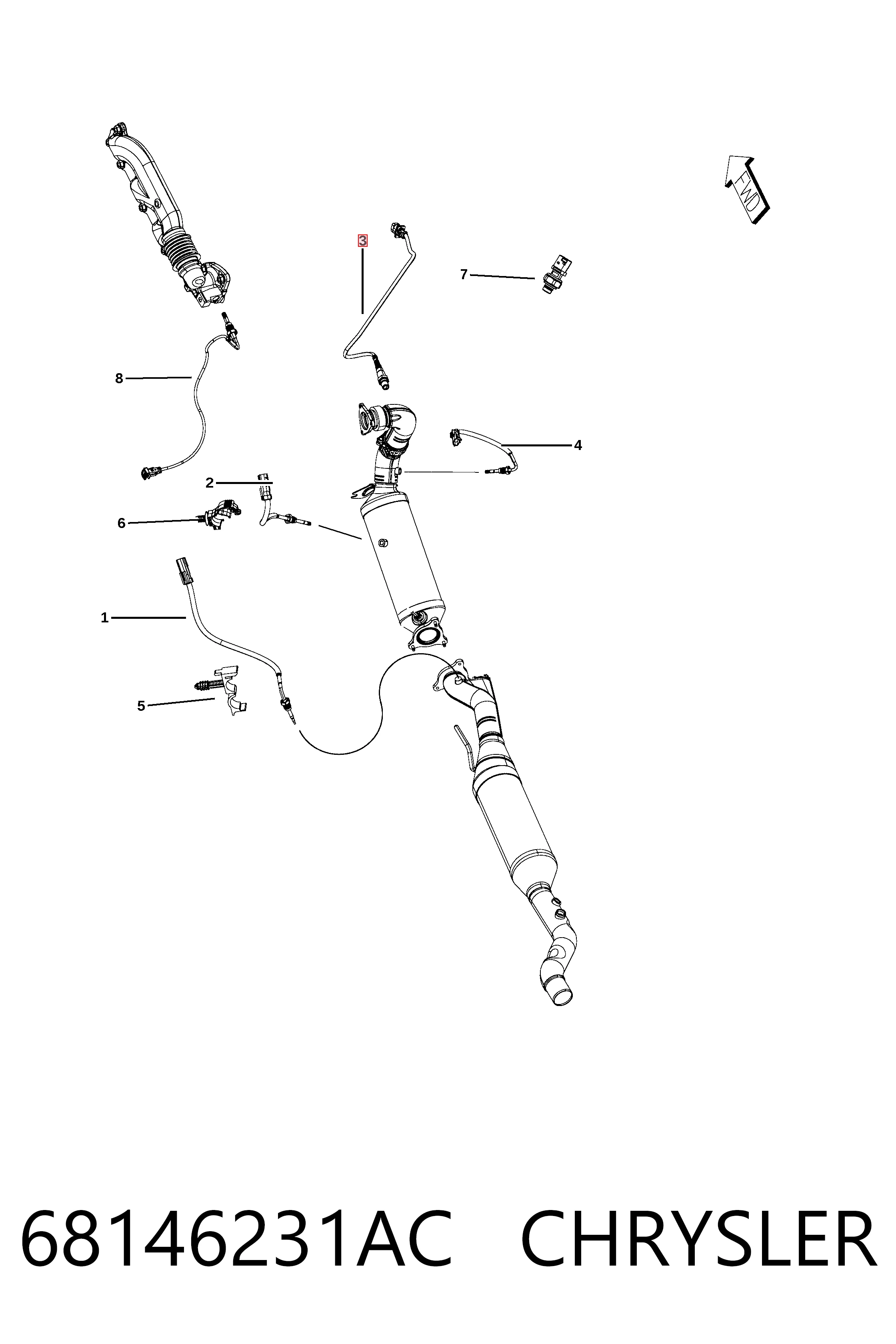 Купити K68146231AD Fiat/Alfa/Lancia Лямбдазонд, датчик кисню до каталізатора