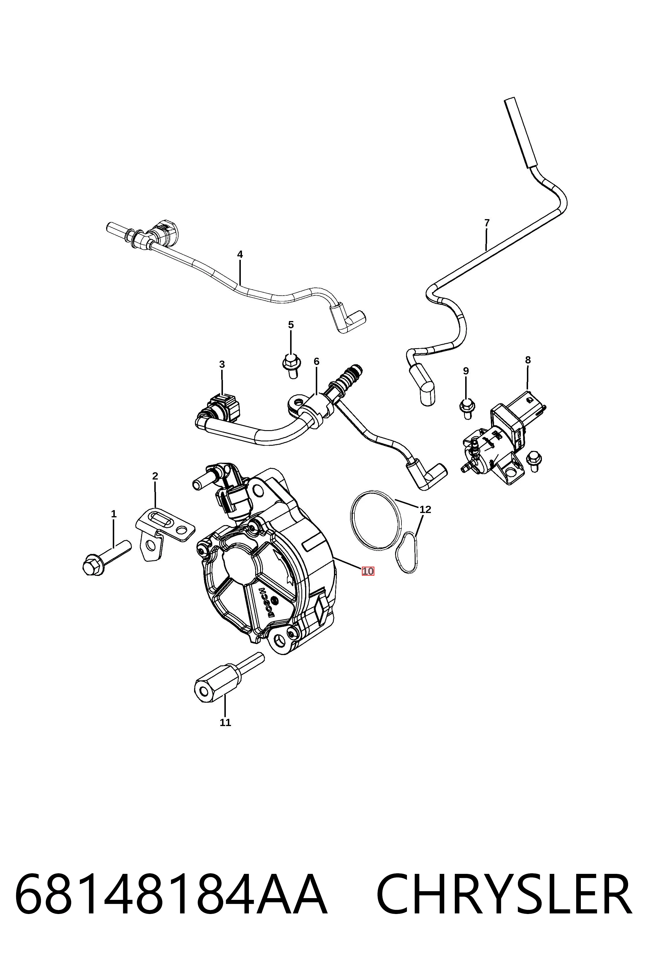 68148184AA Chrysler Насос вакуумний