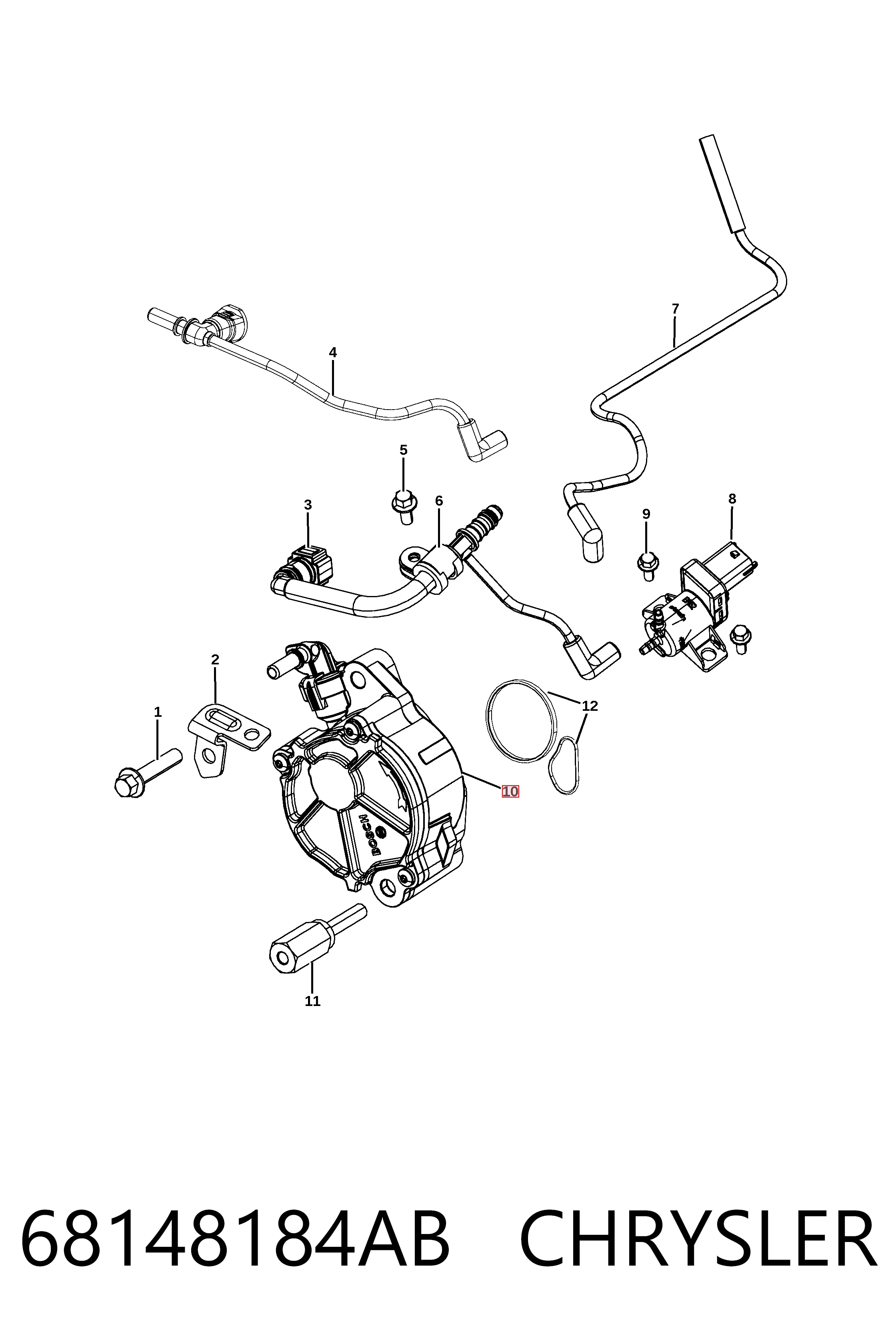 68148184AB Chrysler Насос вакуумний