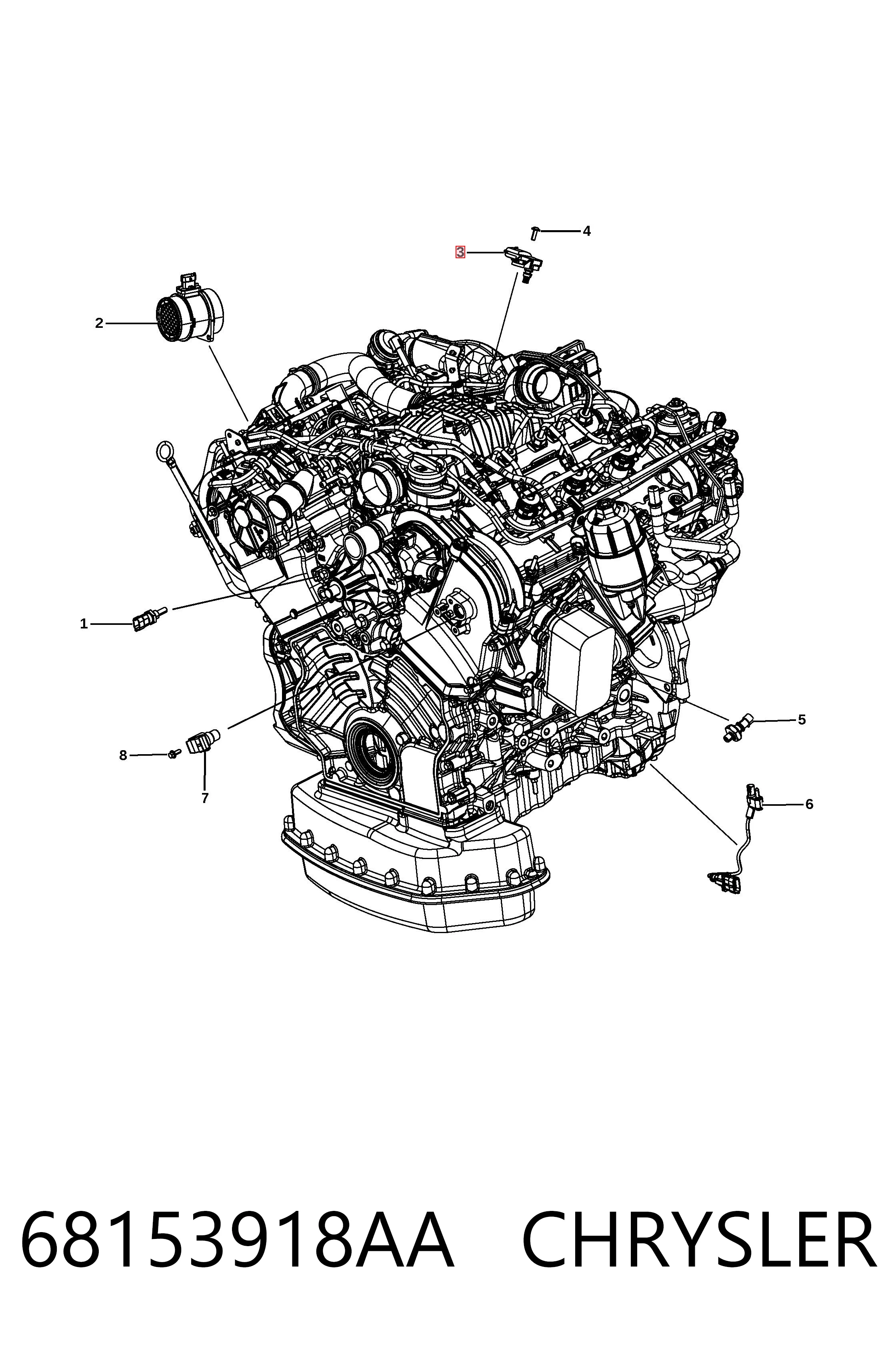 68153918AA Chrysler Датчик наддува