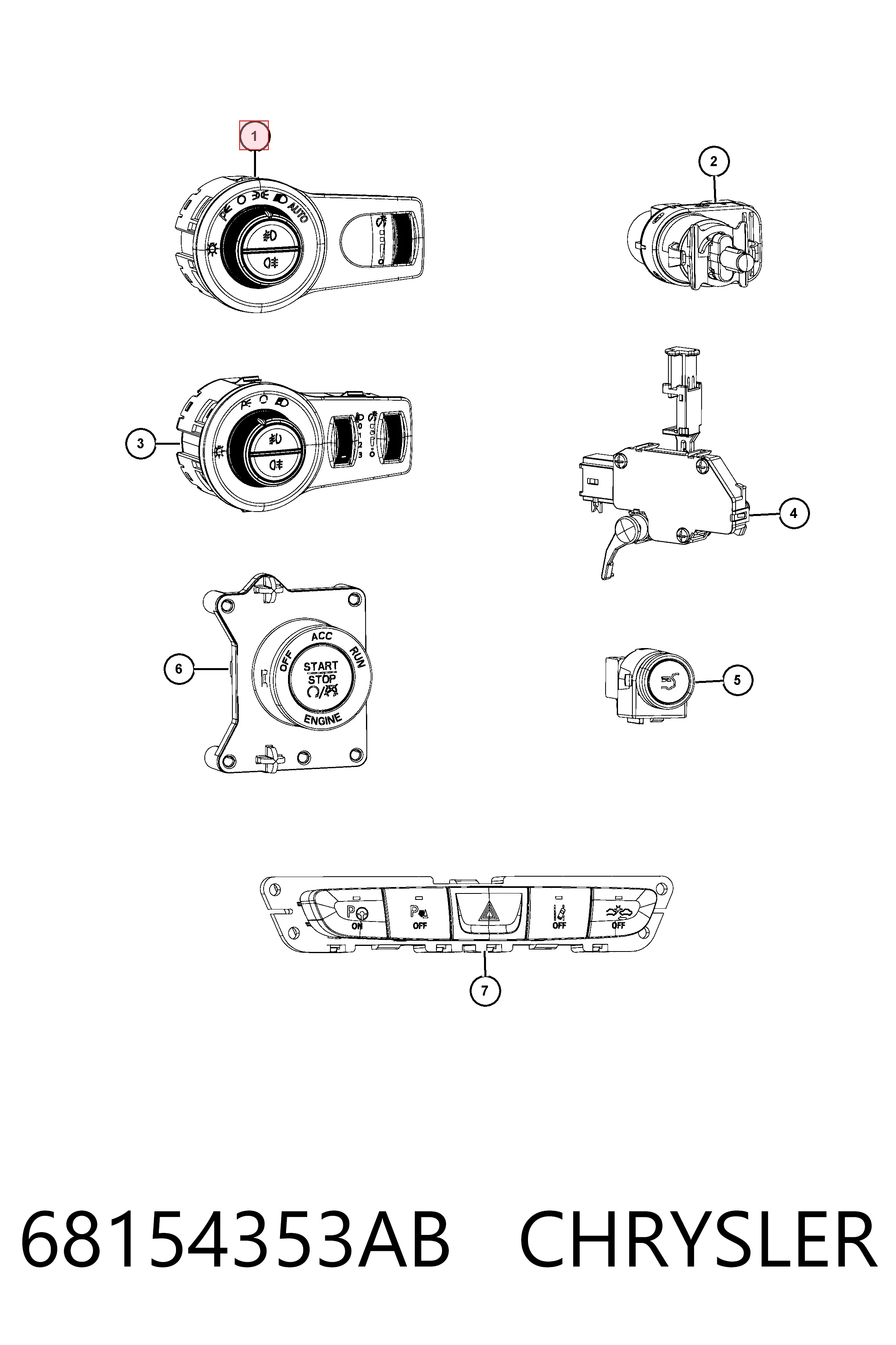 68154353AB Chrysler 