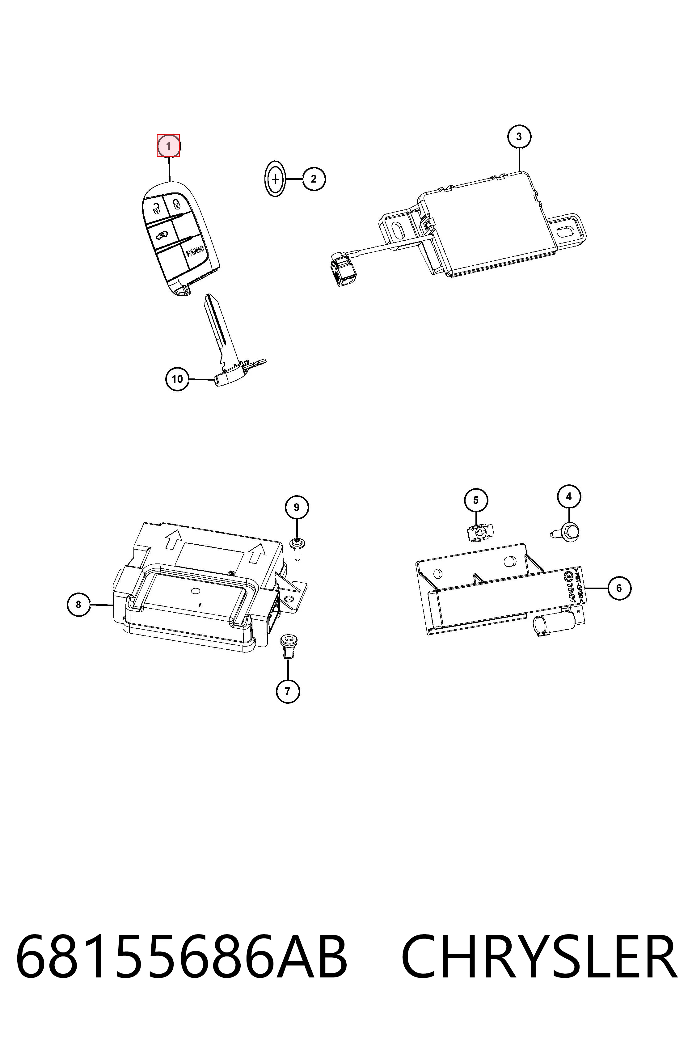 68155686AB Chrysler 