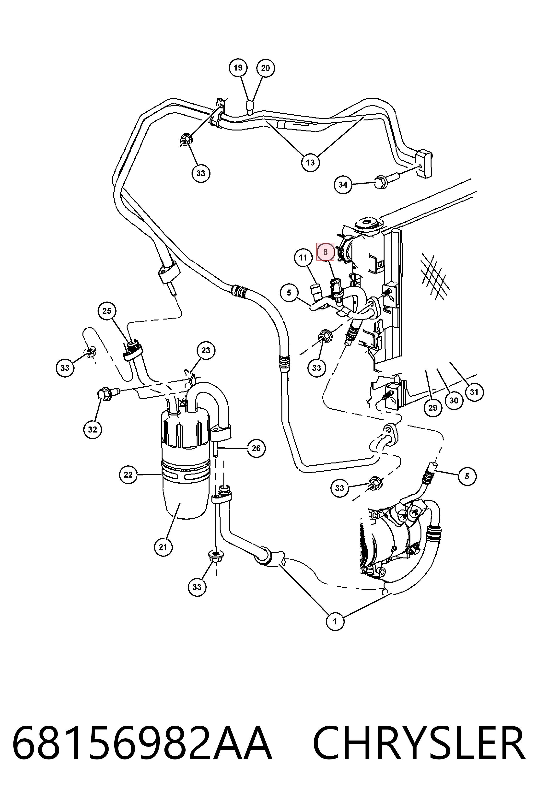 68156982AA Chrysler Датчик тиску
