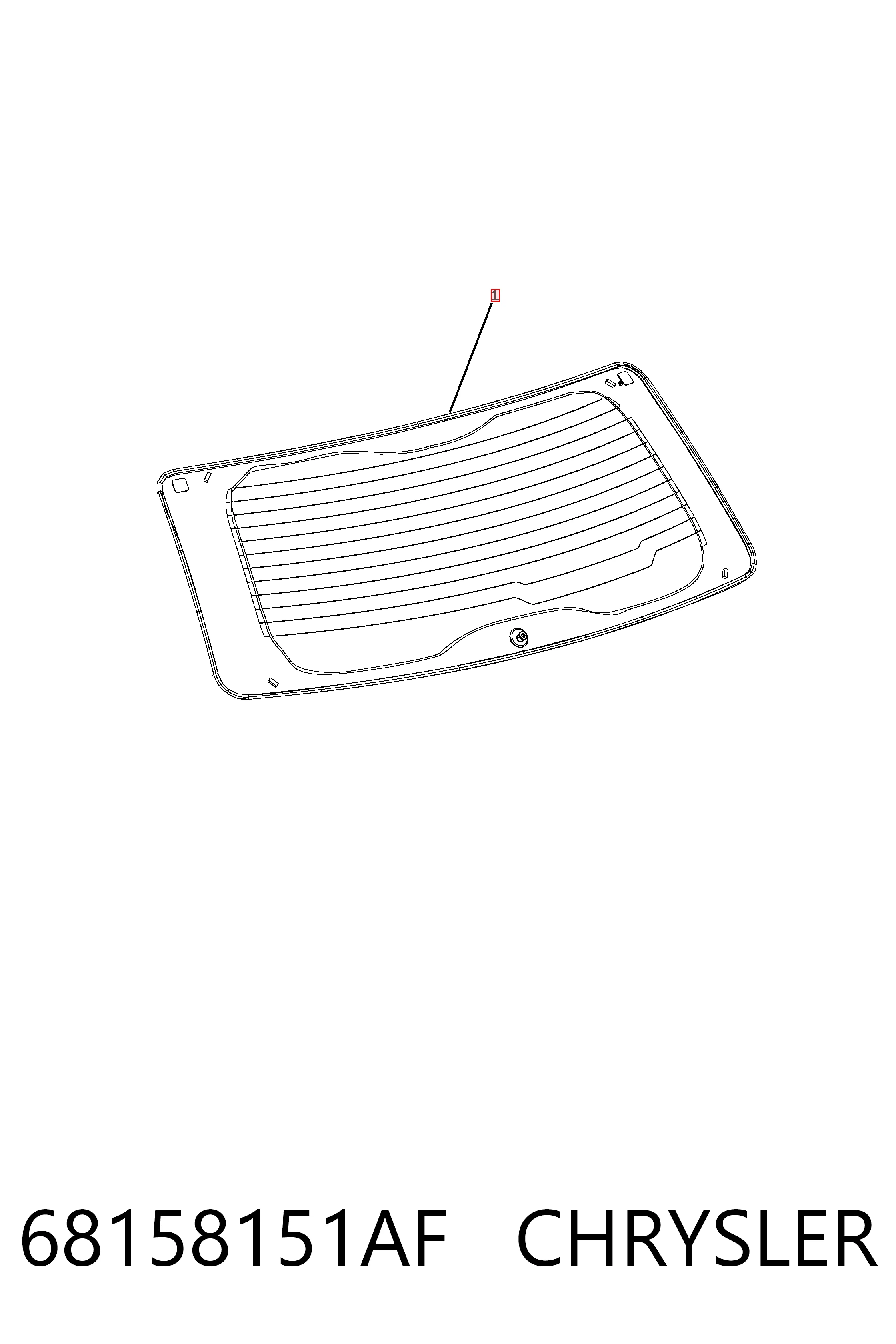 K68211614AA Fiat/Alfa/Lancia Скло кришки багажника