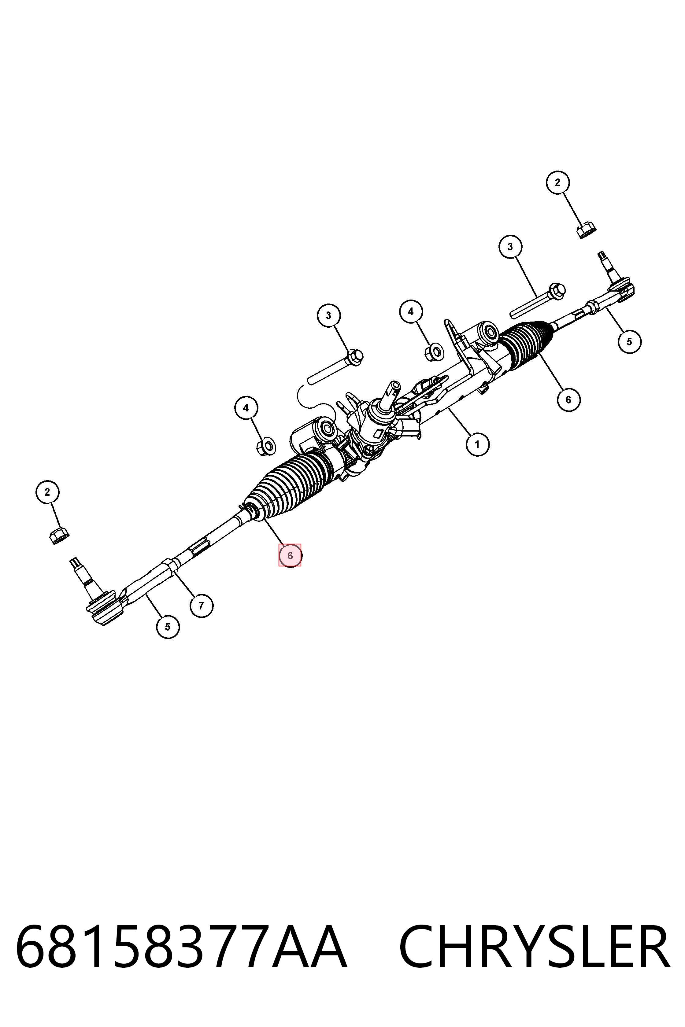 68158377AA Chrysler Тяги кермові