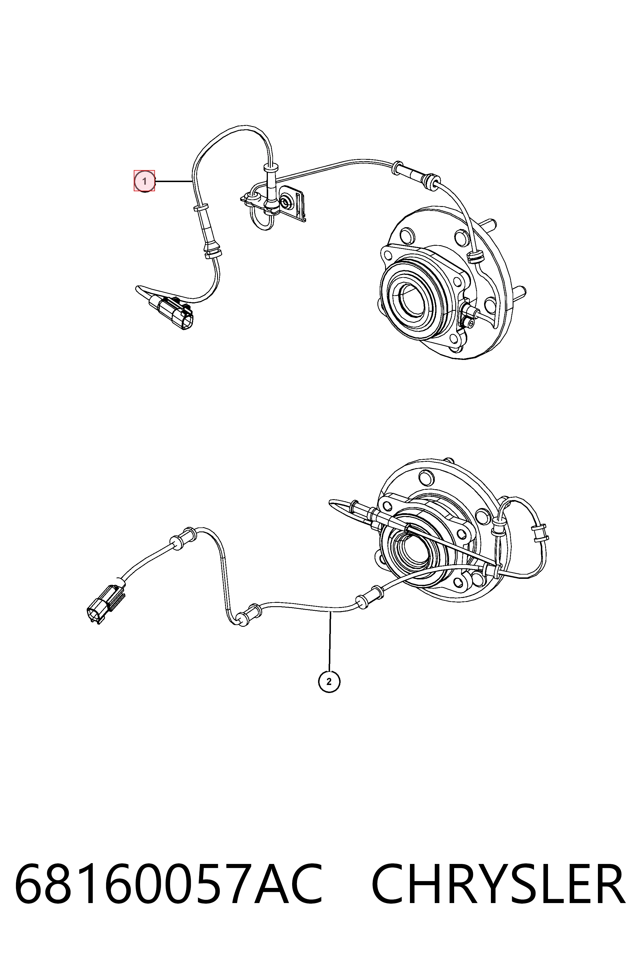 68160057AC Chrysler Датчик АБС