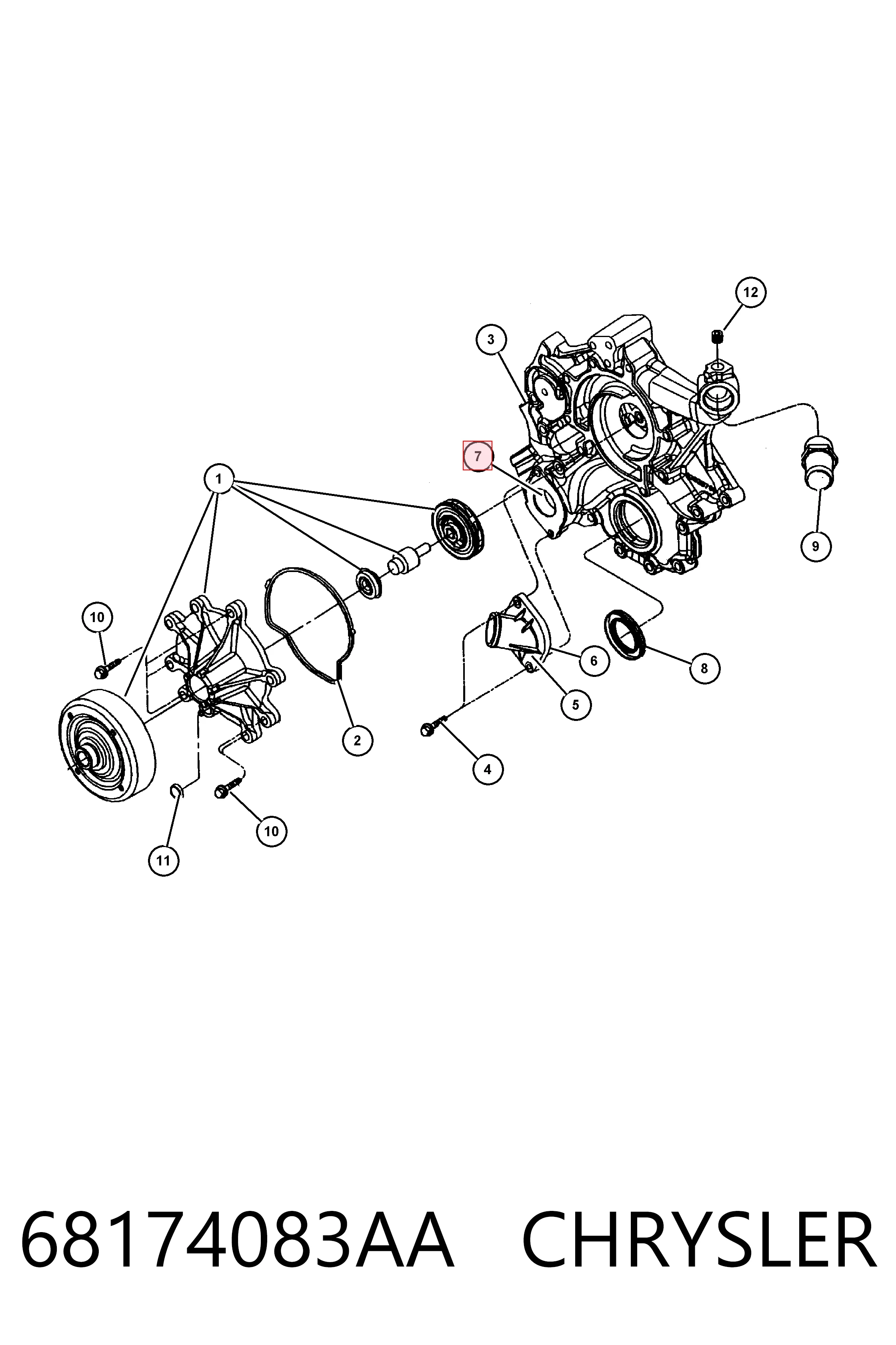 68174083AA Chrysler Авто термостат