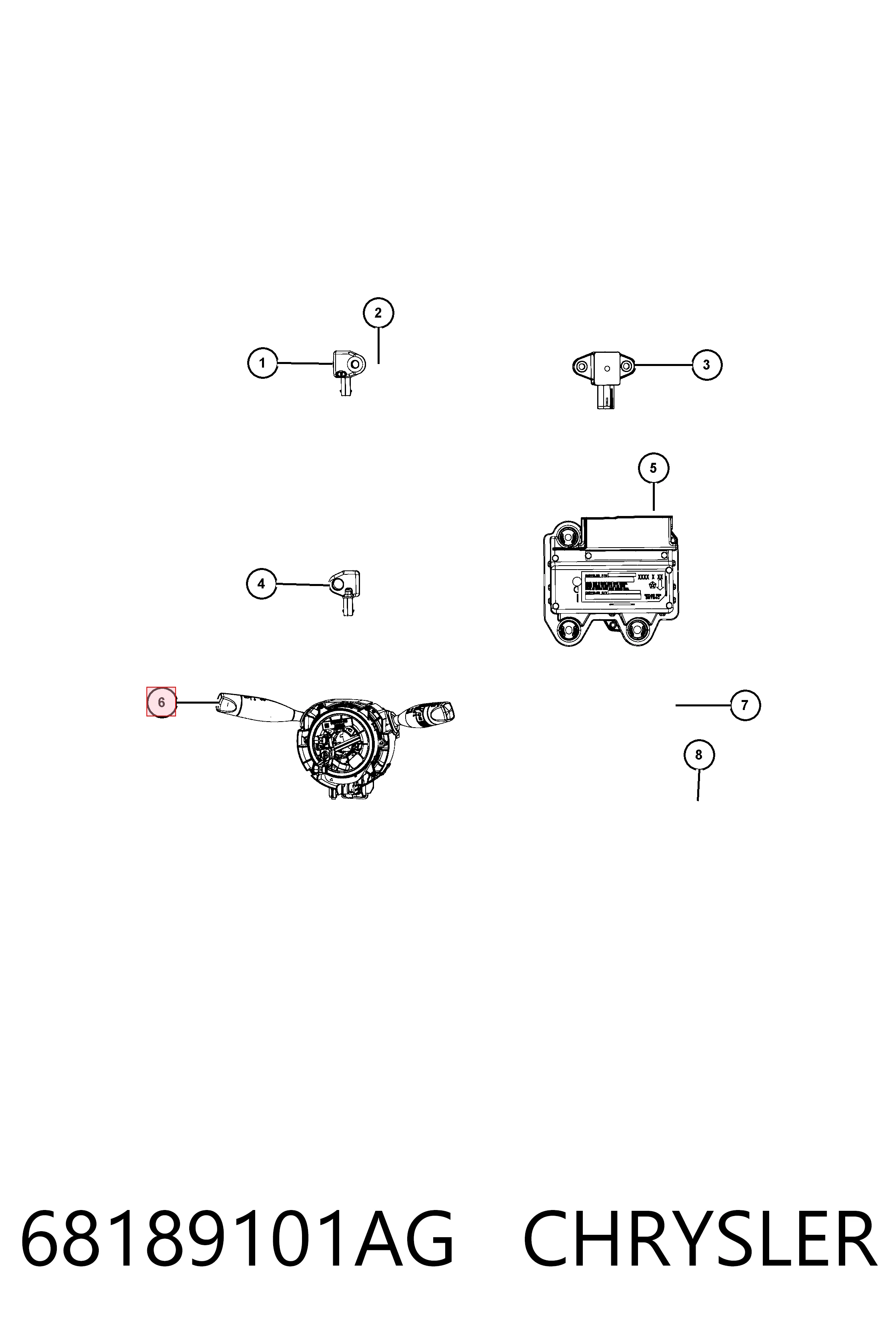 Купити K68189101AH Fiat/Alfa/Lancia Підрульовий перемикач