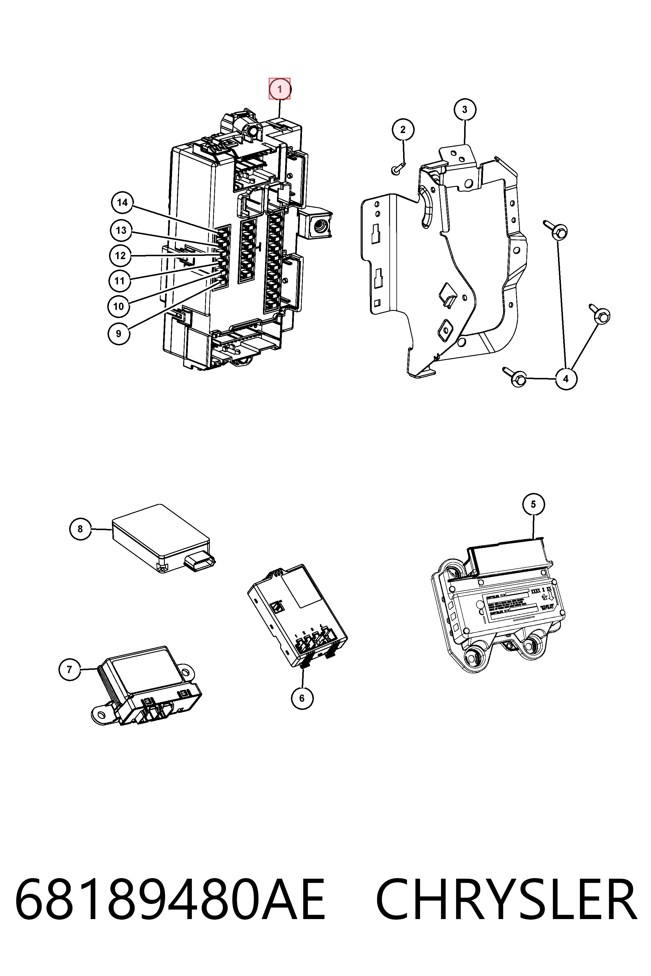 68189480AE Chrysler 