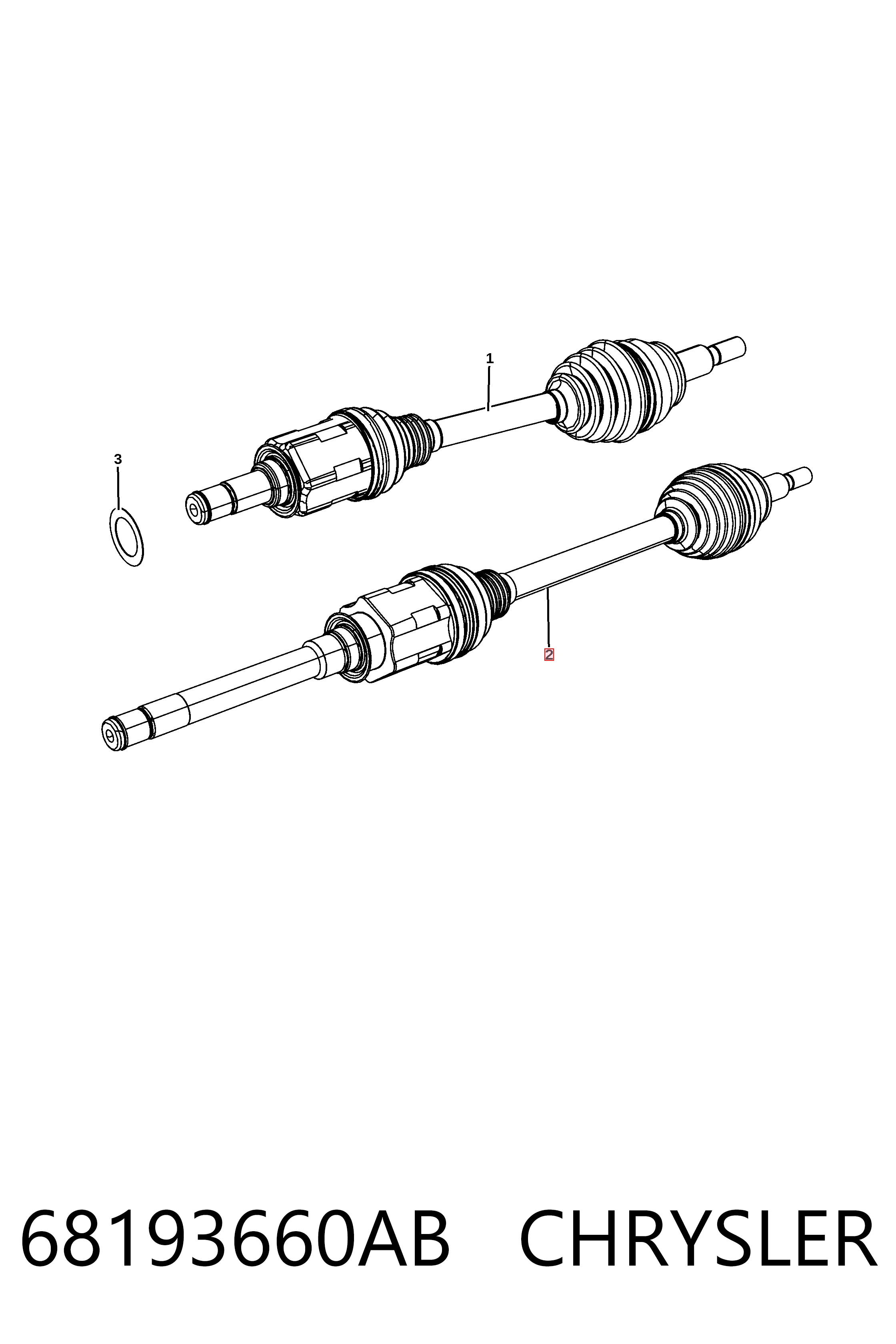 Привід правий Posterparts 52124712AB