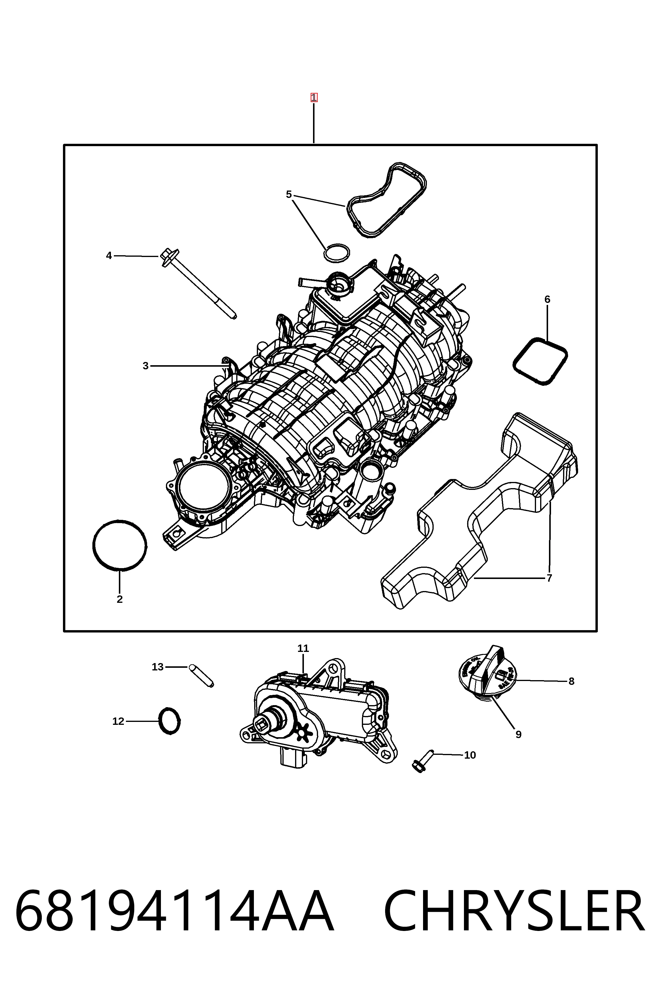K68194114AC Fiat/Alfa/Lancia Колектор впускний