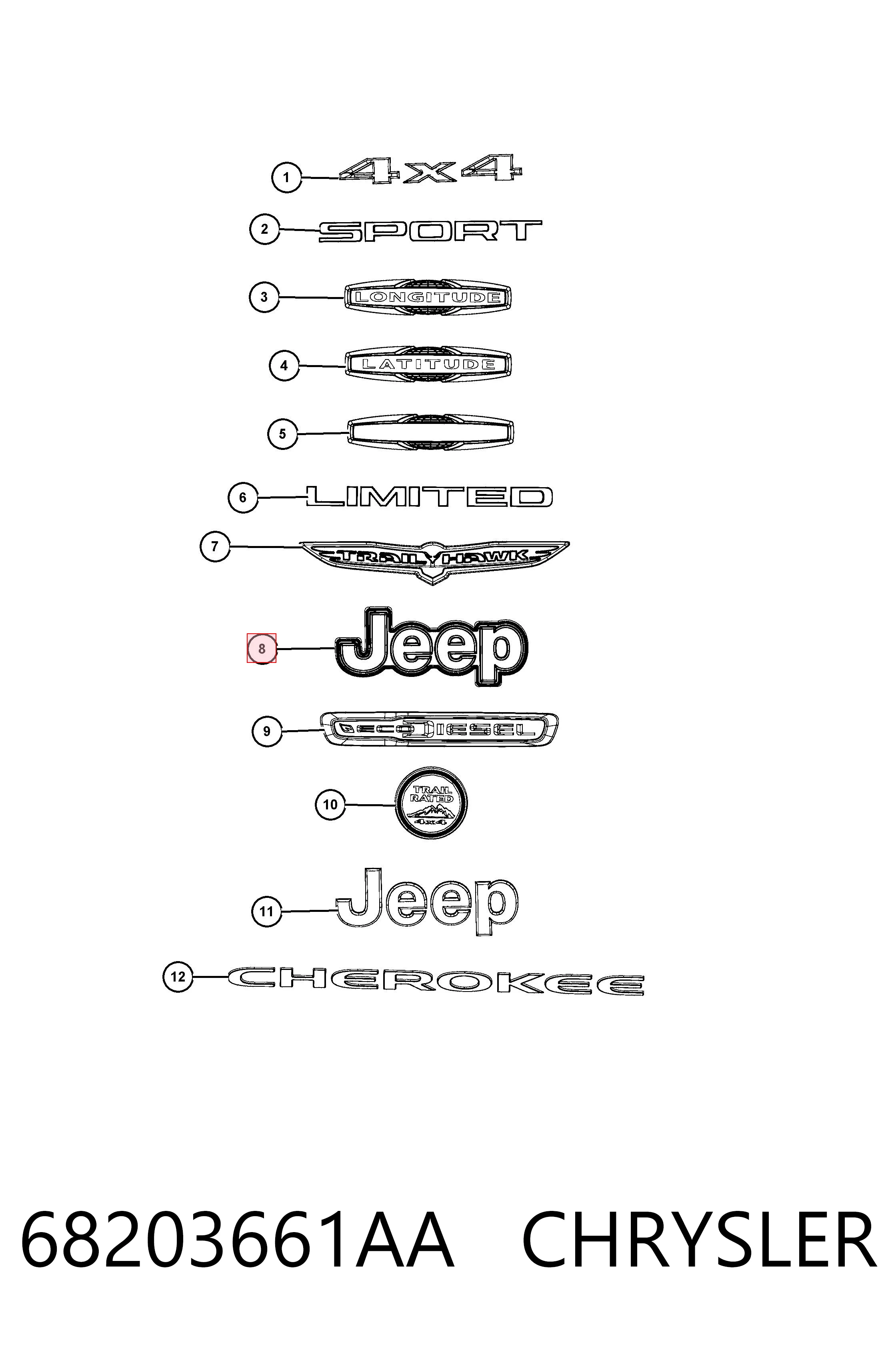 68203661AA Chrysler 