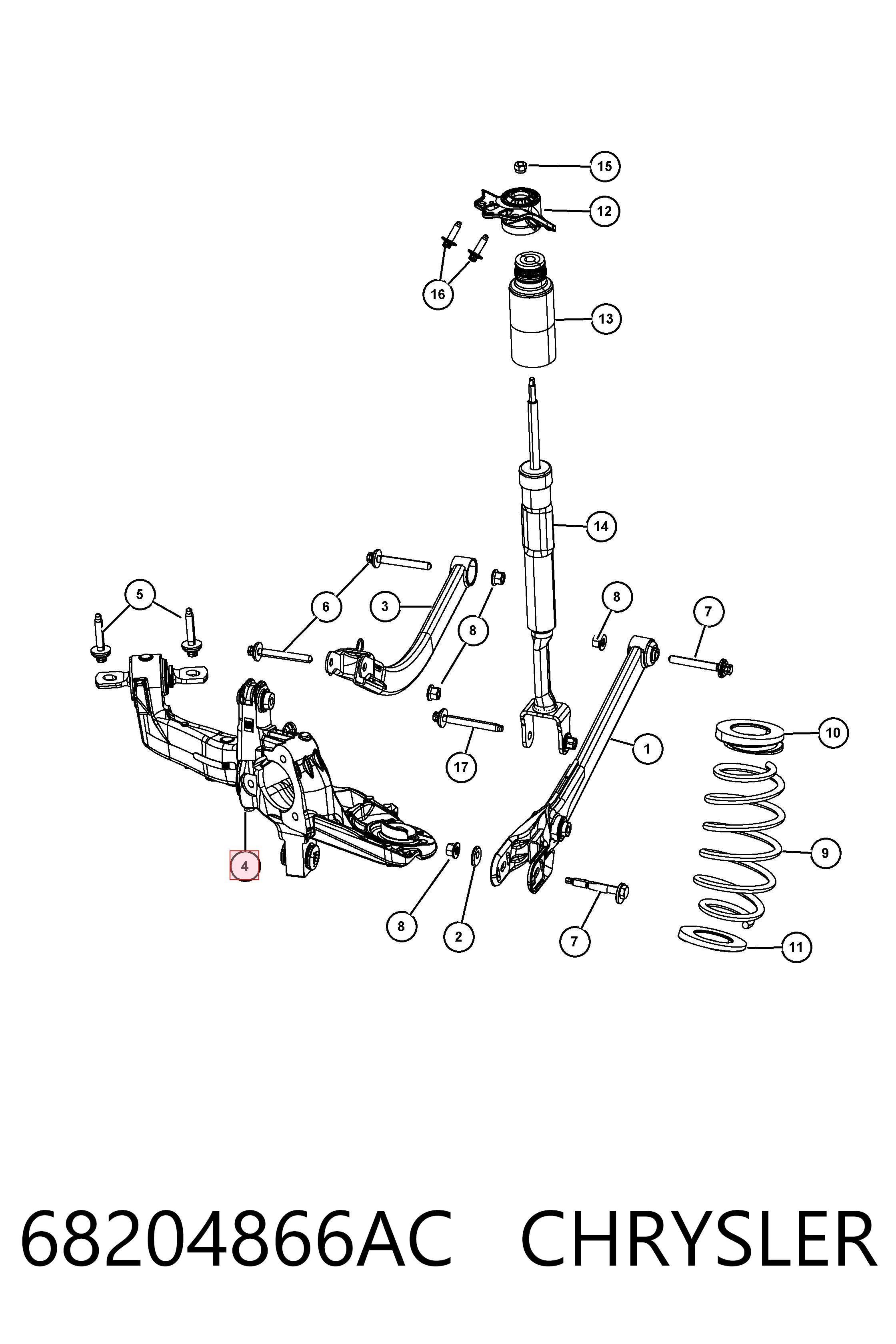  Fiat/Alfa/Lancia K68204866AC ціна, від 88.67 USD