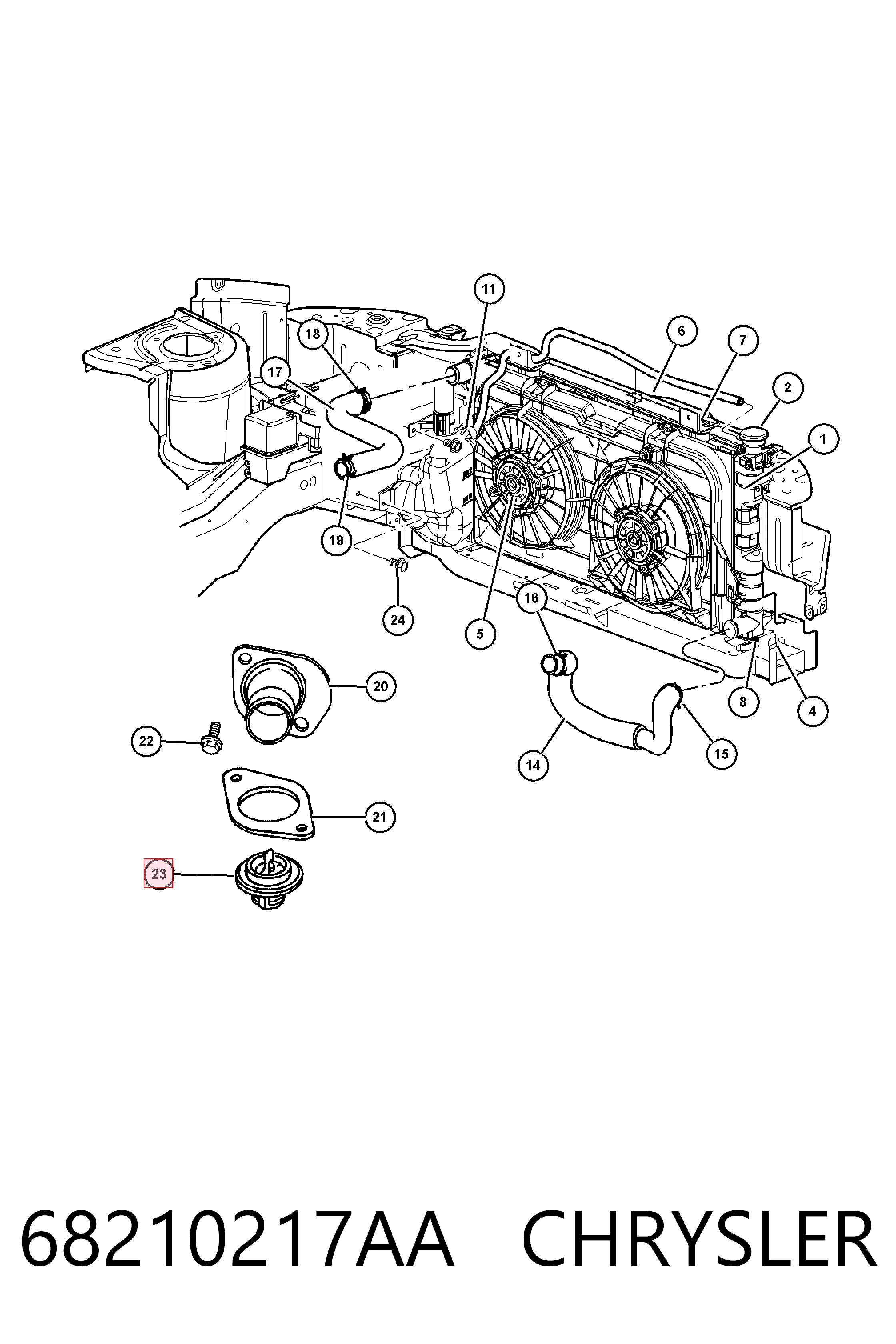 68210217AA Chrysler Авто термостат