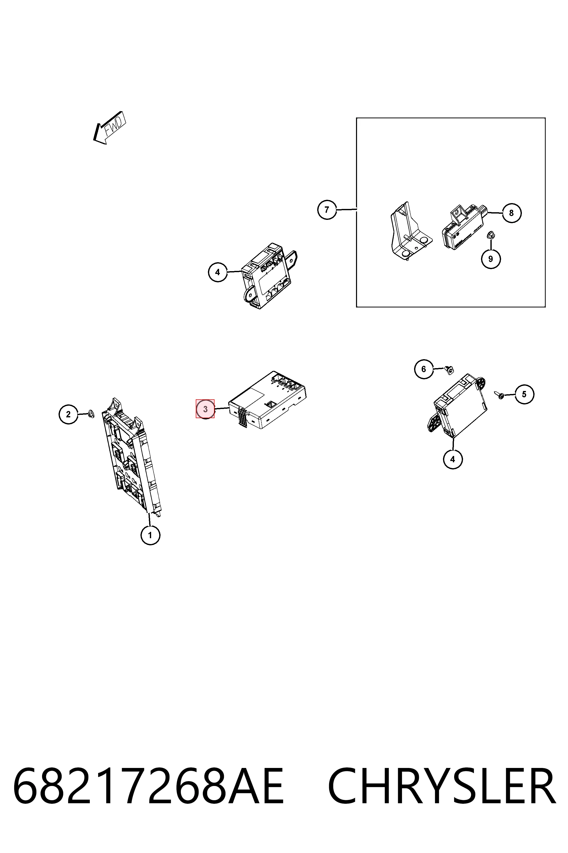 Купити K68277207AC Fiat/Alfa/Lancia Реле підігріву сидіння