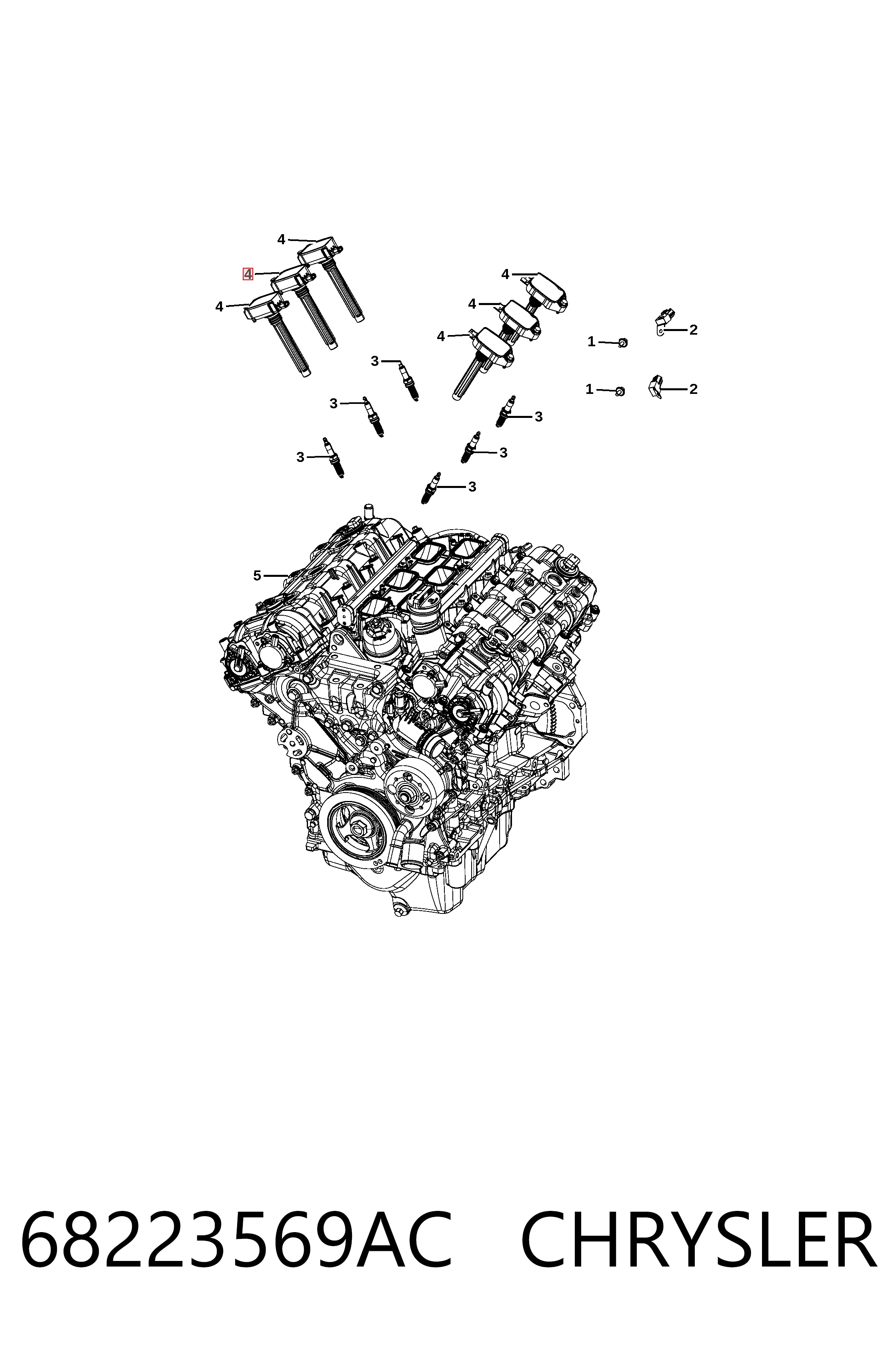 68223569AC Chrysler Котушка запалювання