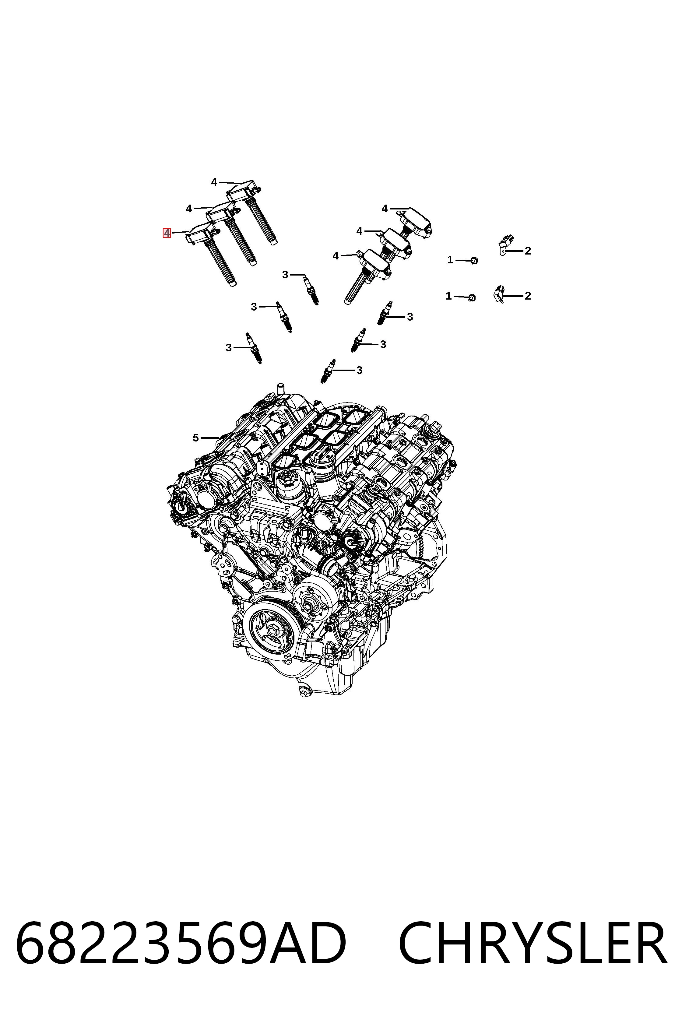 68223569AD Chrysler Котушка запалювання