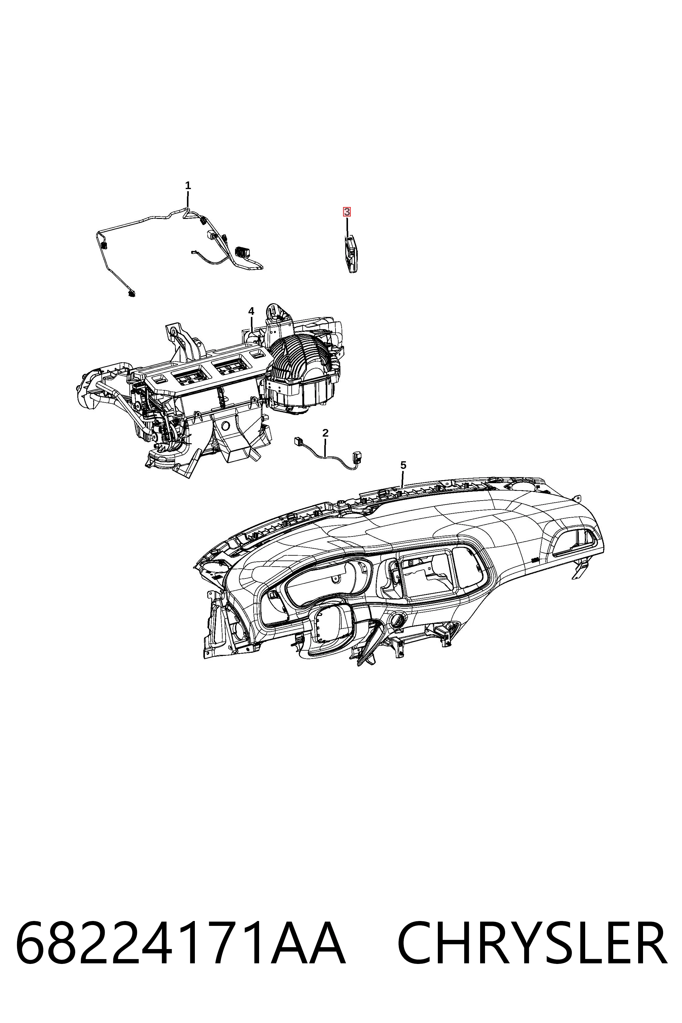 68224171AA Chrysler Задня подушка двигуна