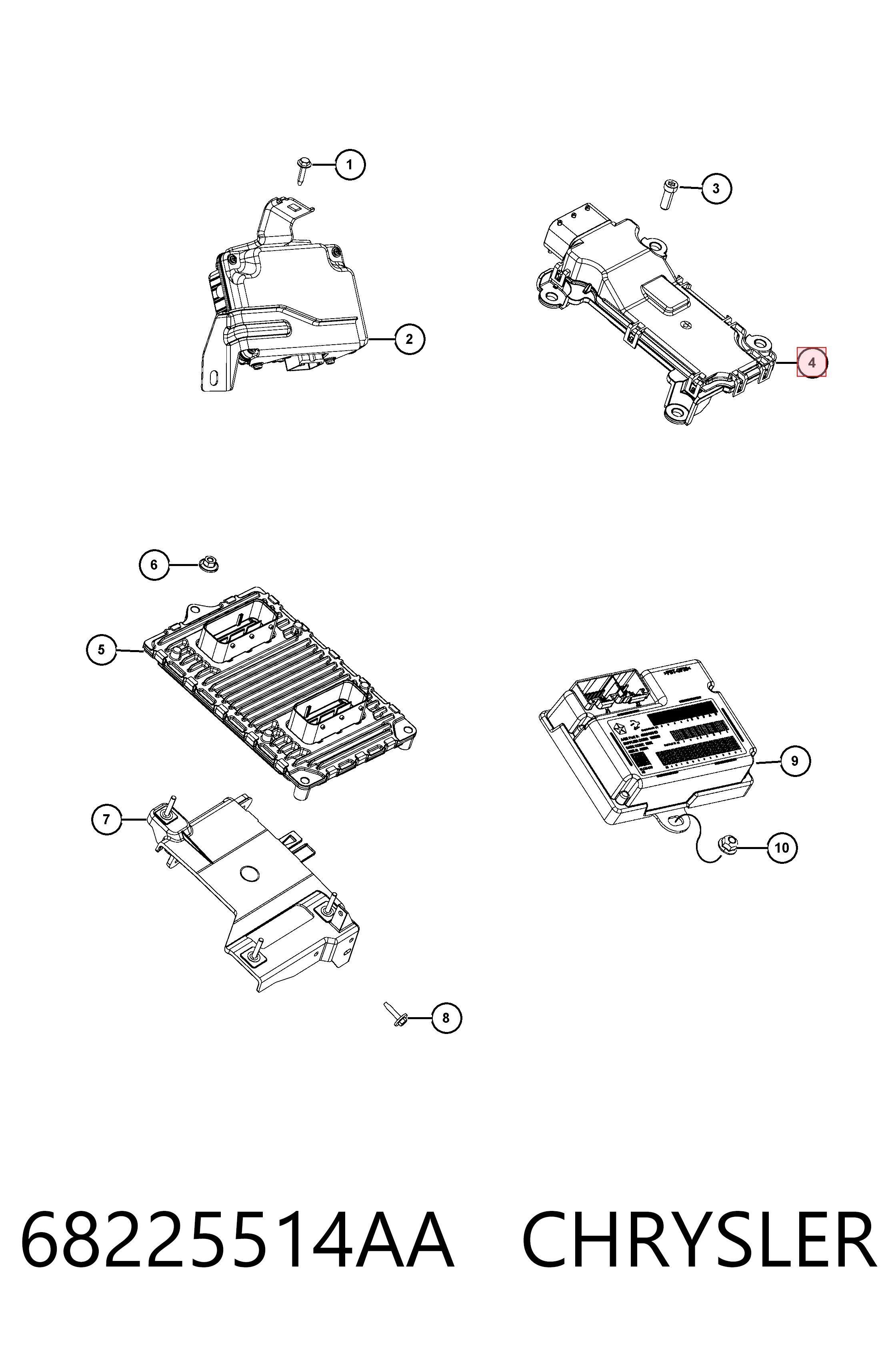 68225514AA Chrysler Механізм управління КПП