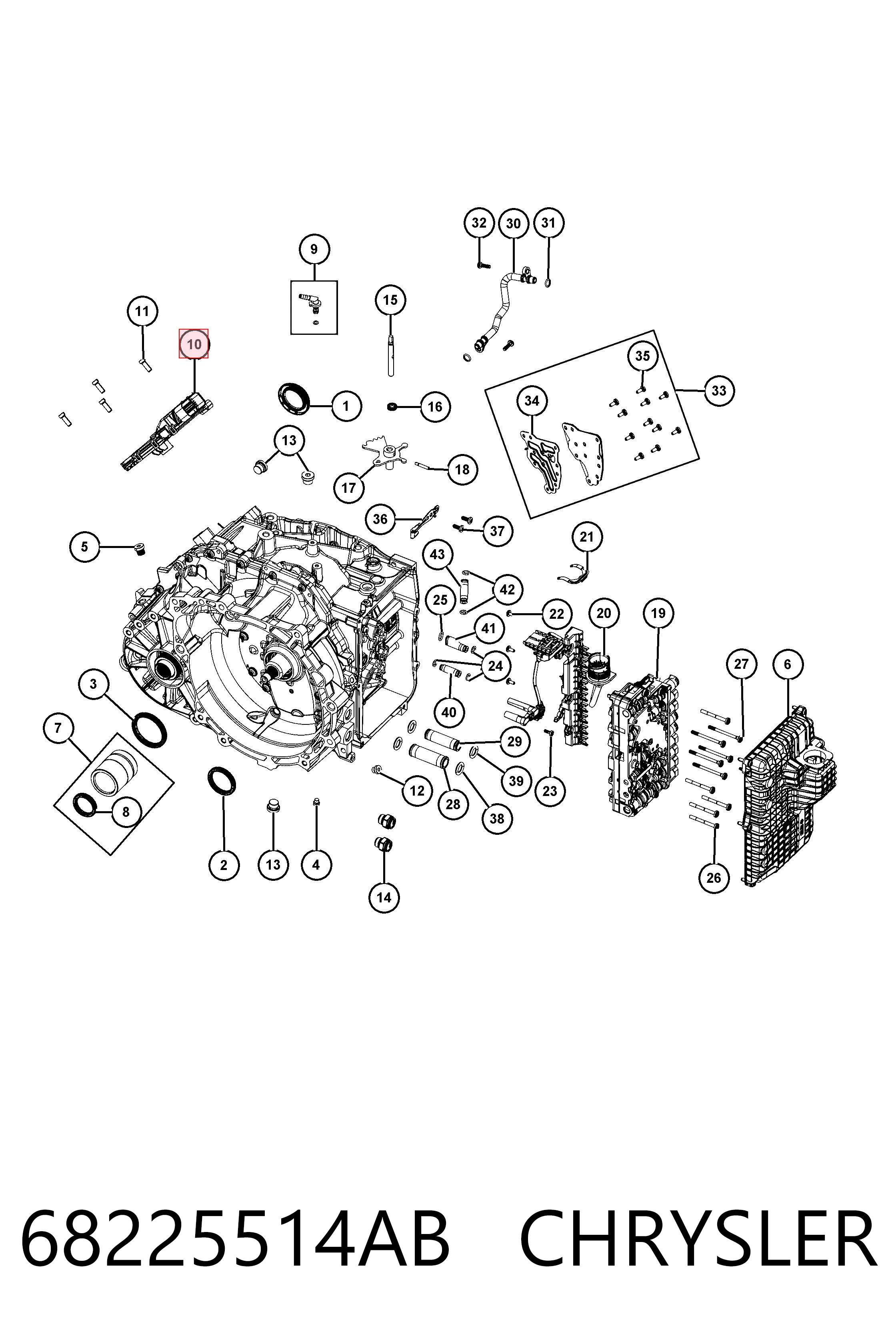 68225514AB Chrysler ЕБУ АКПП
