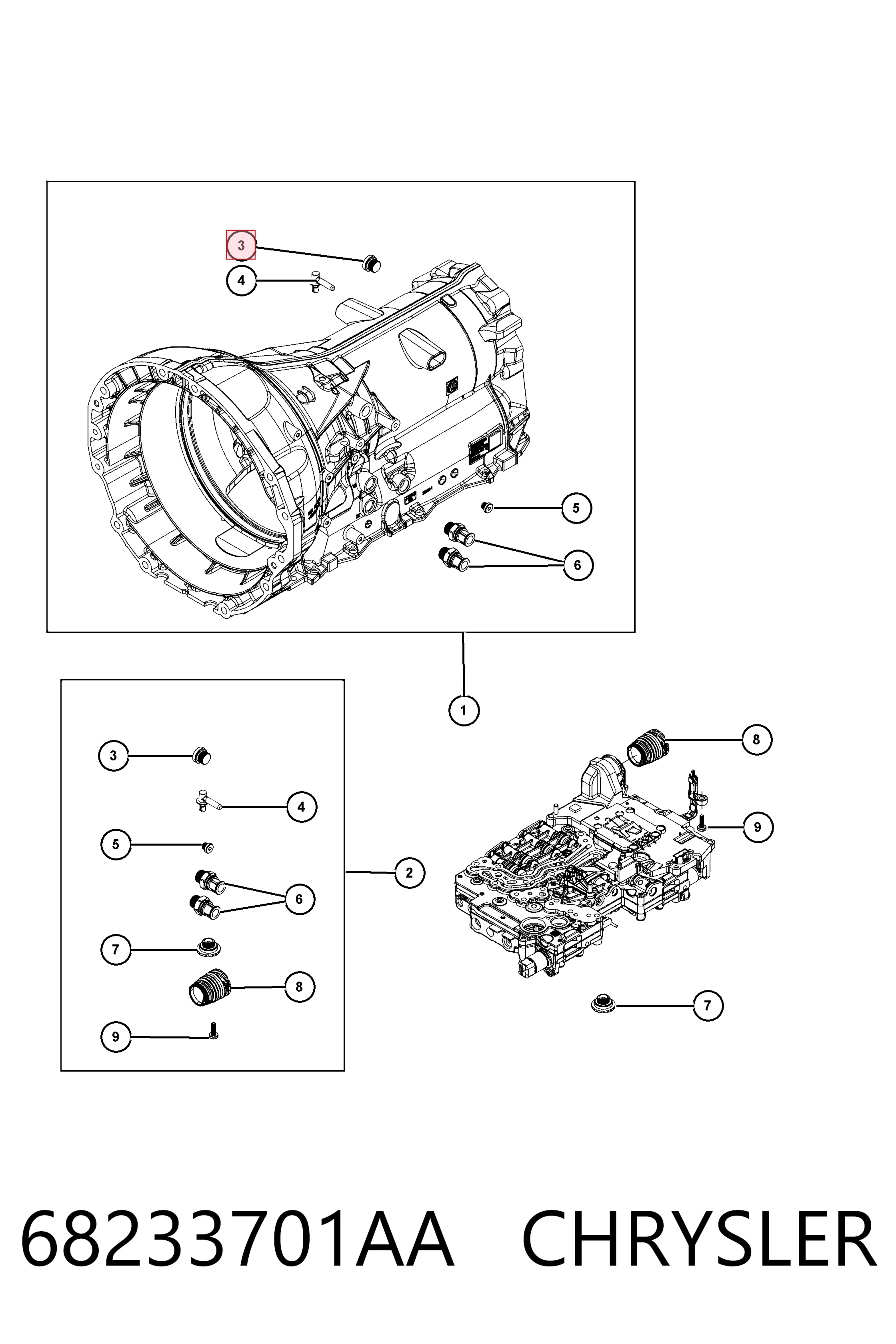 68233701AA Chrysler Піддон АКПП