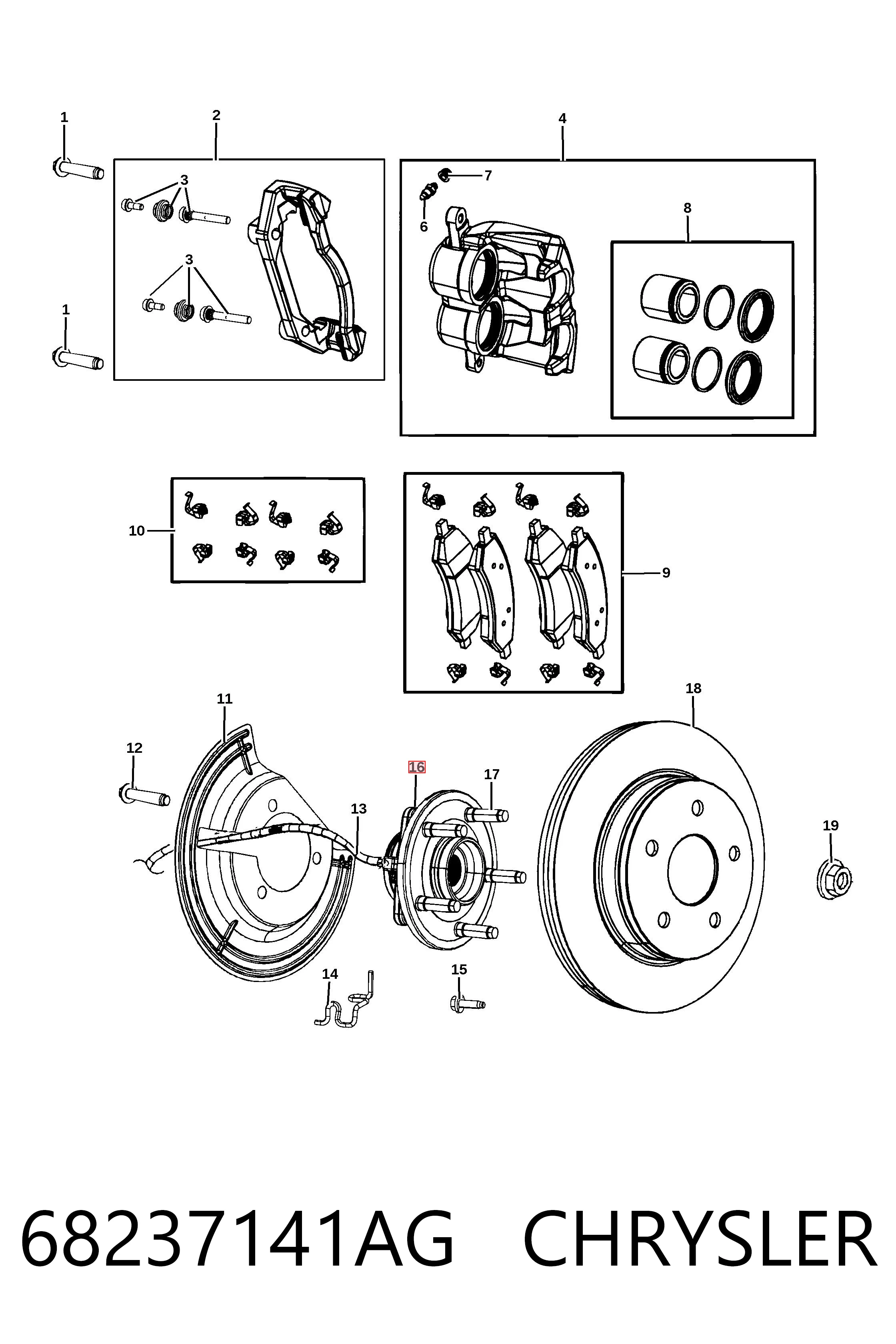 Купити K68237141AD Fiat/Alfa/Lancia Маточини передніх коліс