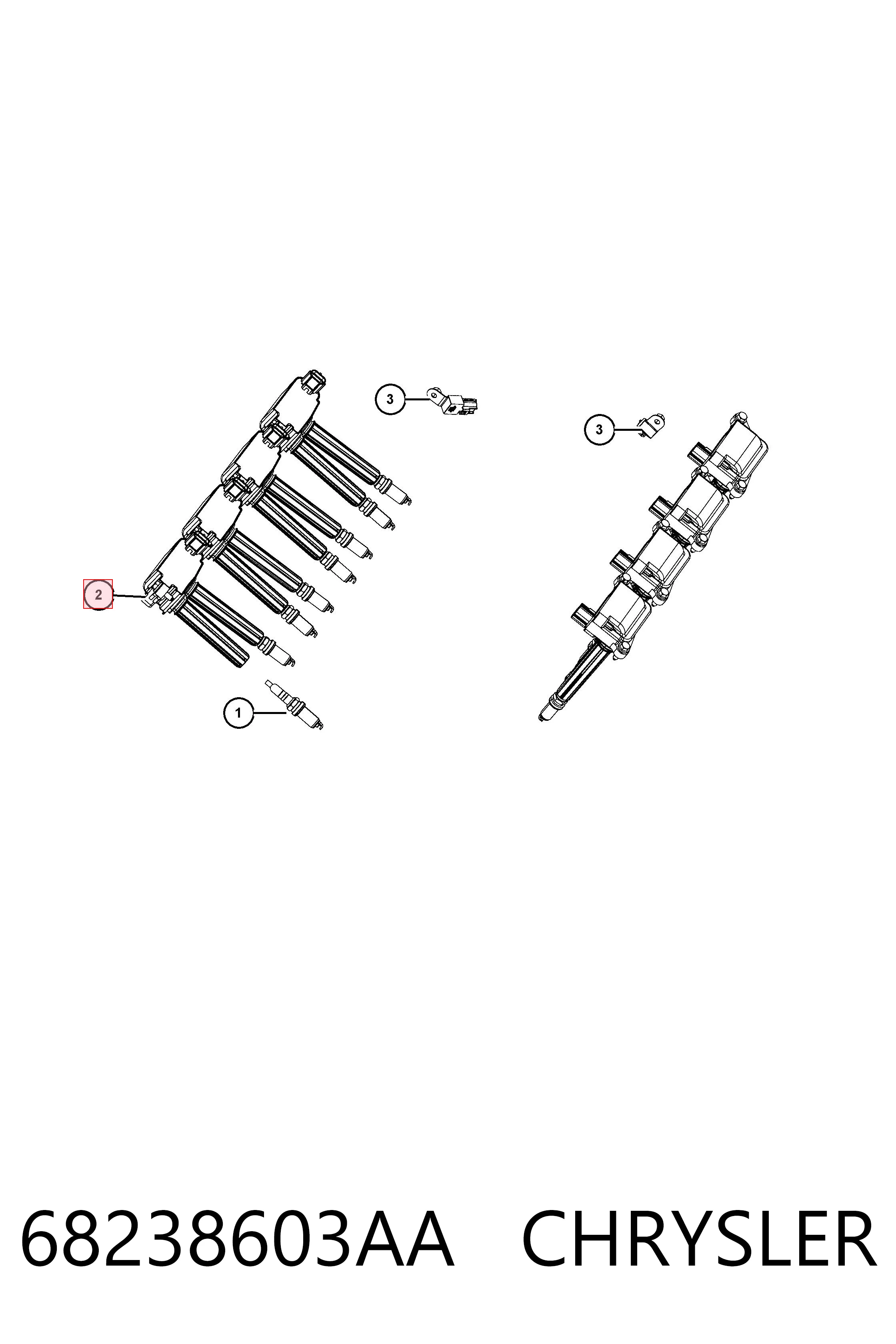 68238603AA Chrysler Котушка запалювання