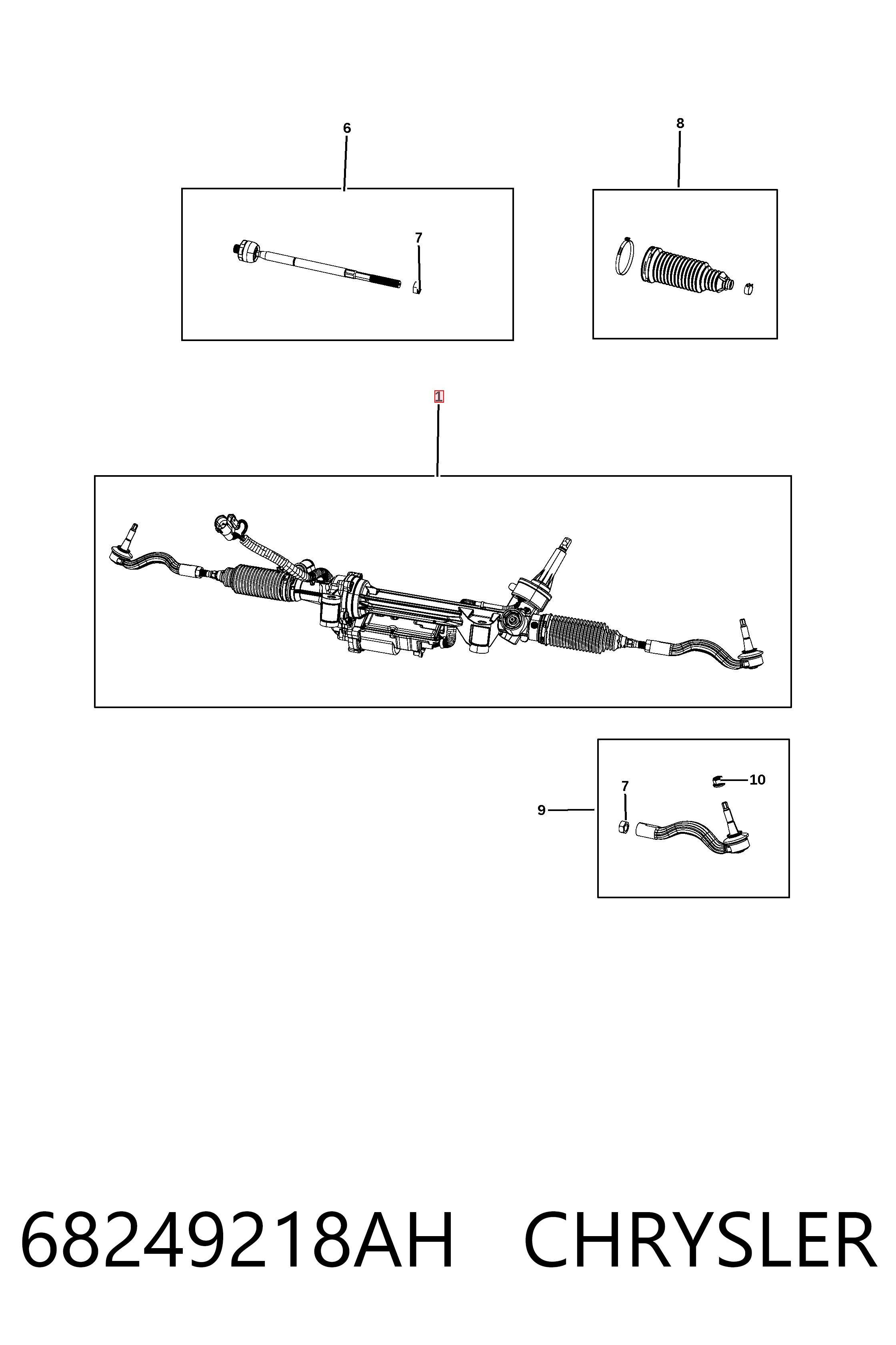 Кермова рейка Fiat/Alfa/Lancia K68524909AB